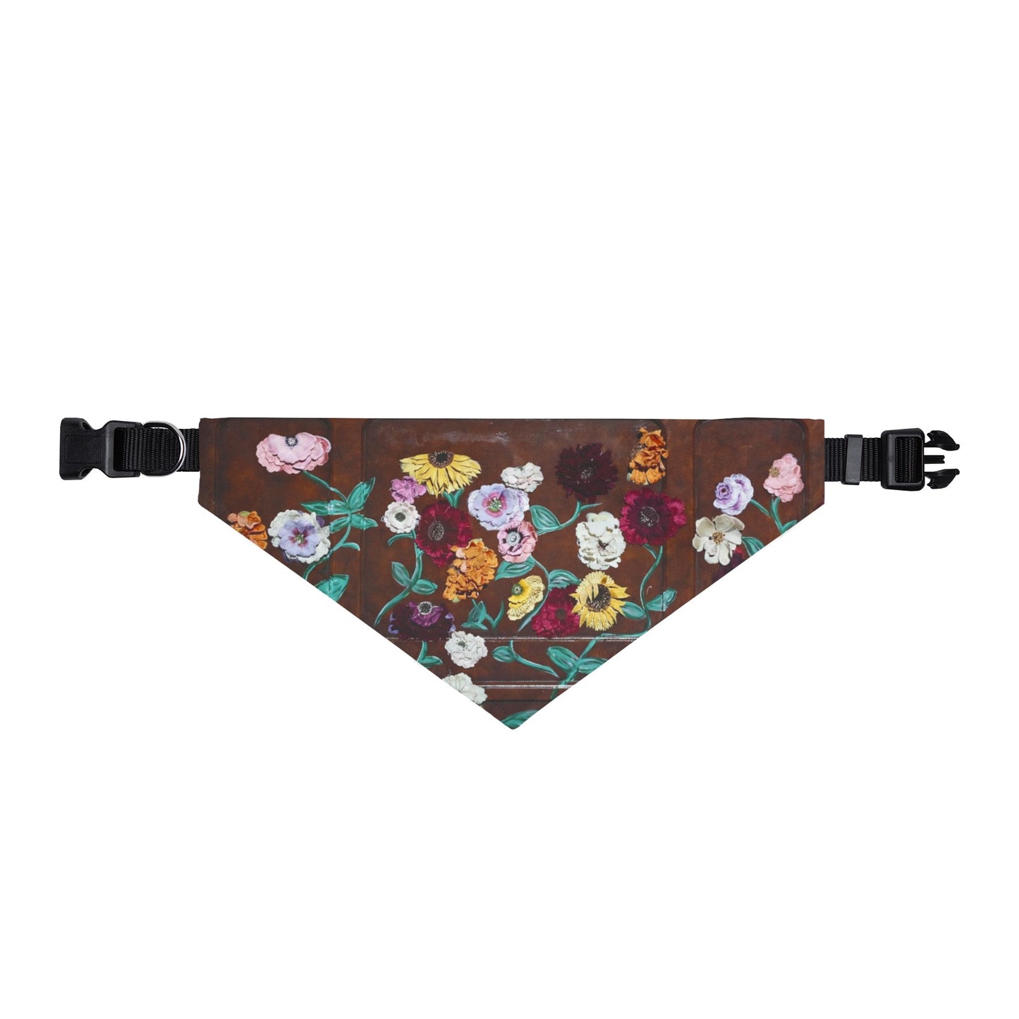 Floral Clip-On Pet Bandana — Acoustic Piano Floral Print