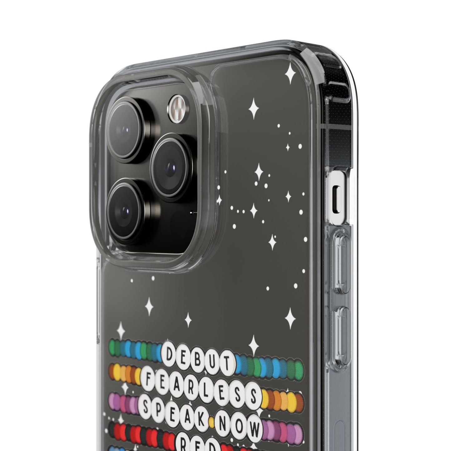 Simple Friendship Bracelets Clear Phone Case, Phone Cover, Gifts for Music Lovers, Holiday Gift, Birthday Gift, Customizable Design