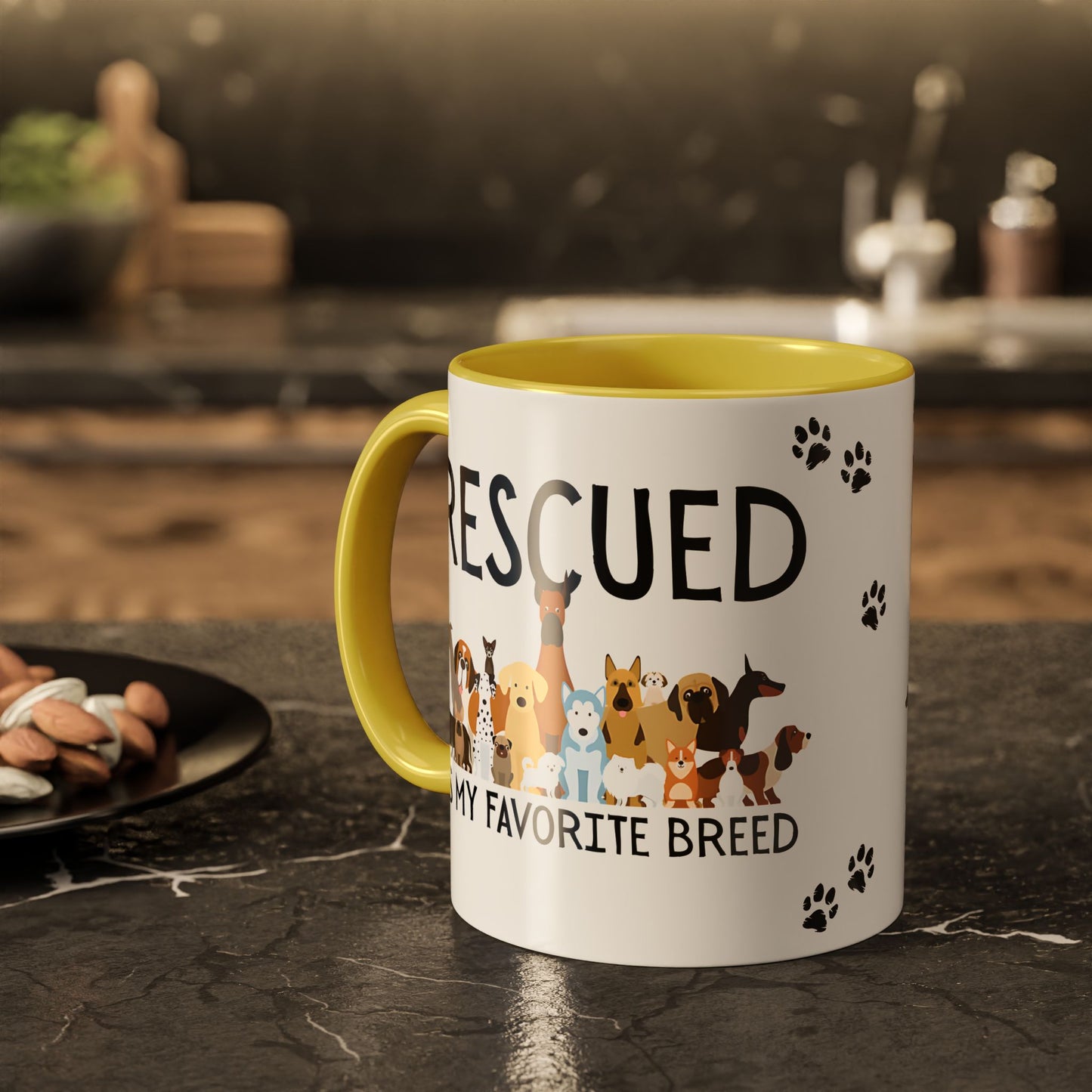 Colorful Dog Rescue Mugs - Perfect for Pet Lovers, Gift for Animal Advocates, 11oz