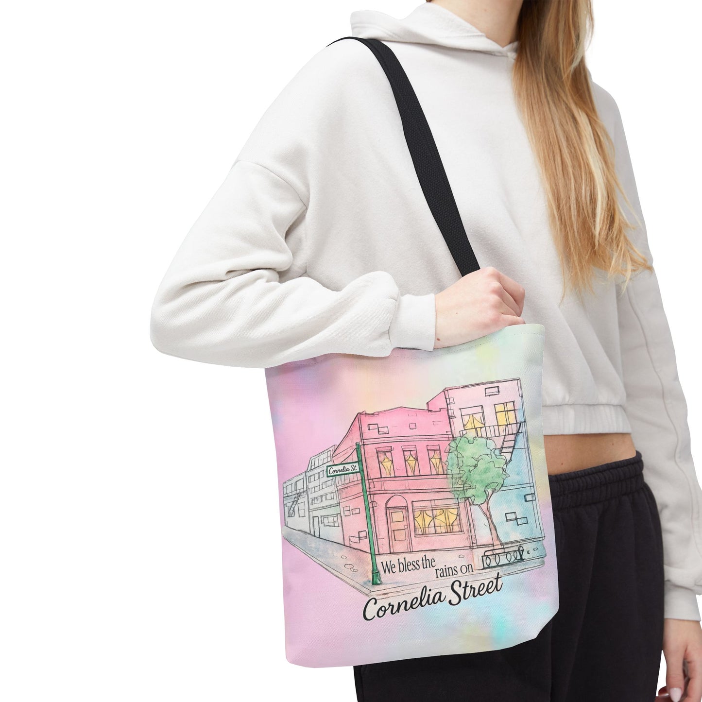 Cornelia Street Watercolor Tote Bag