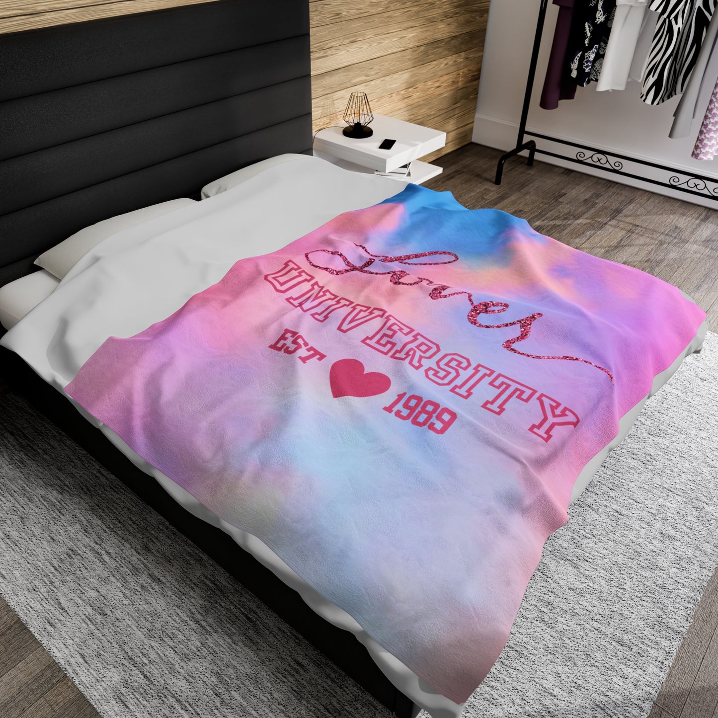 lover university - Velveteen Plush Blanket