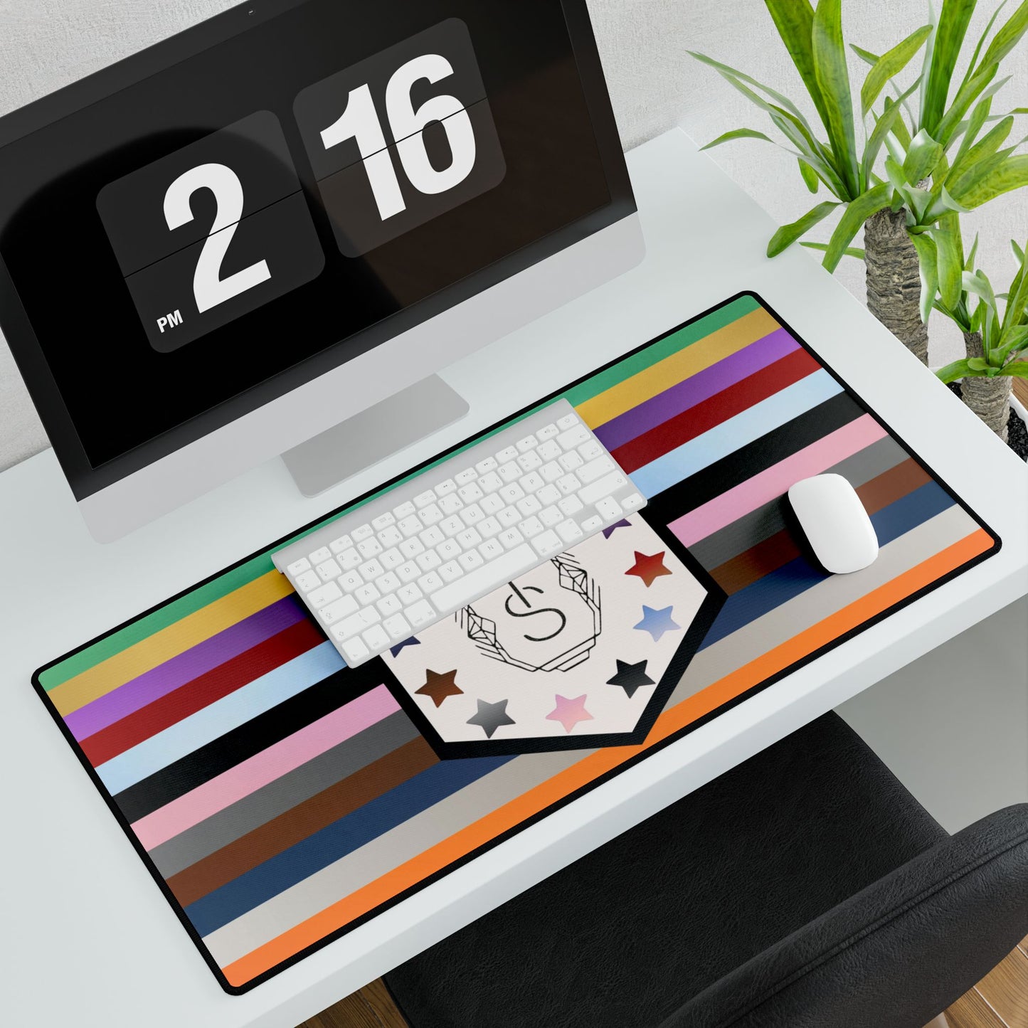 Taypendence Day Striped Desk Mat - Stylish & Functional Office Accessory