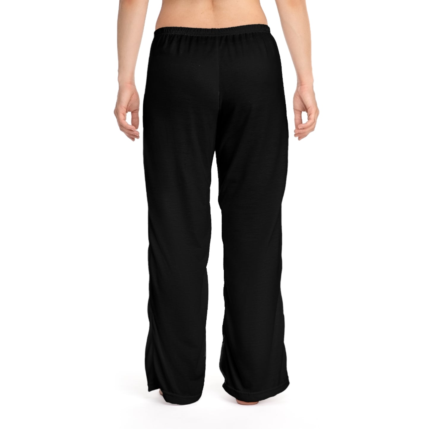 Women's Black Lounge Pajama Pants – Monogram Gold Crest