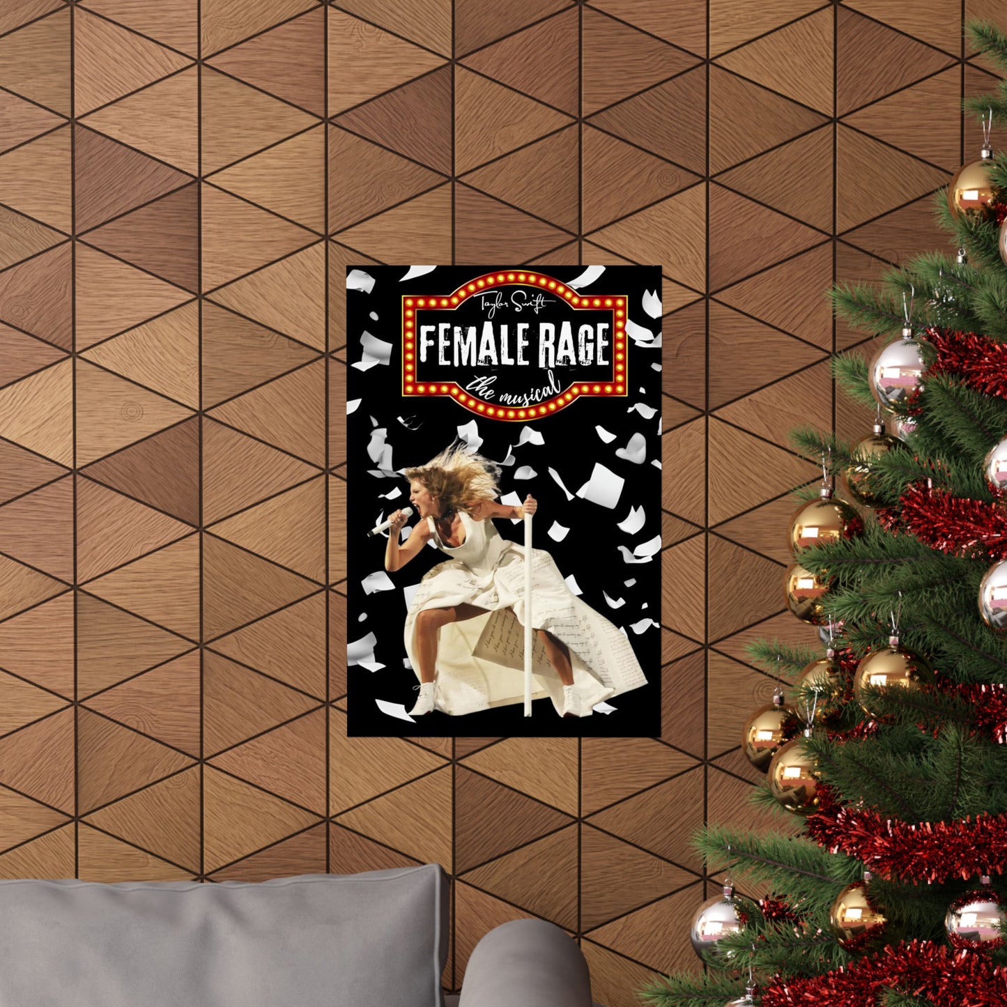 Female Rage - Marque Lights - Matte Vertical Posters