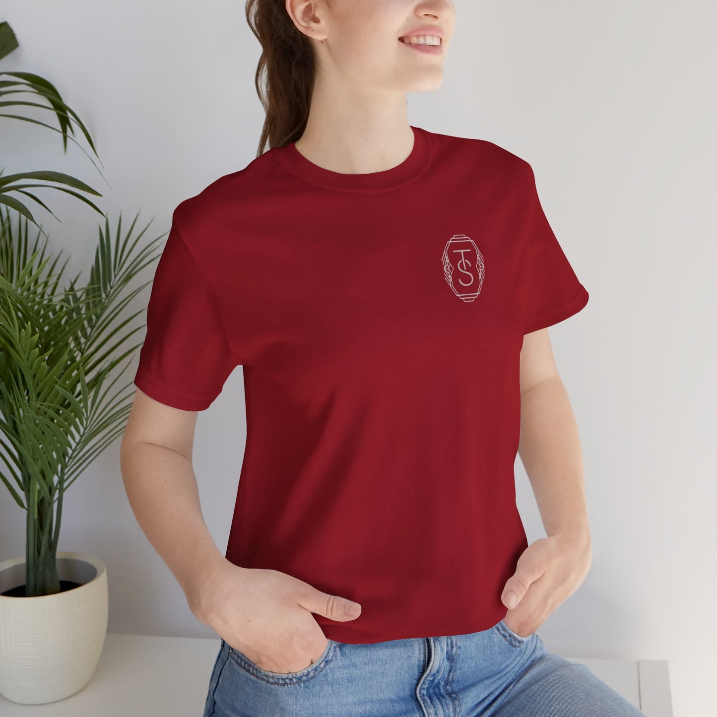 Minimalist Chest Initials Crest Tee