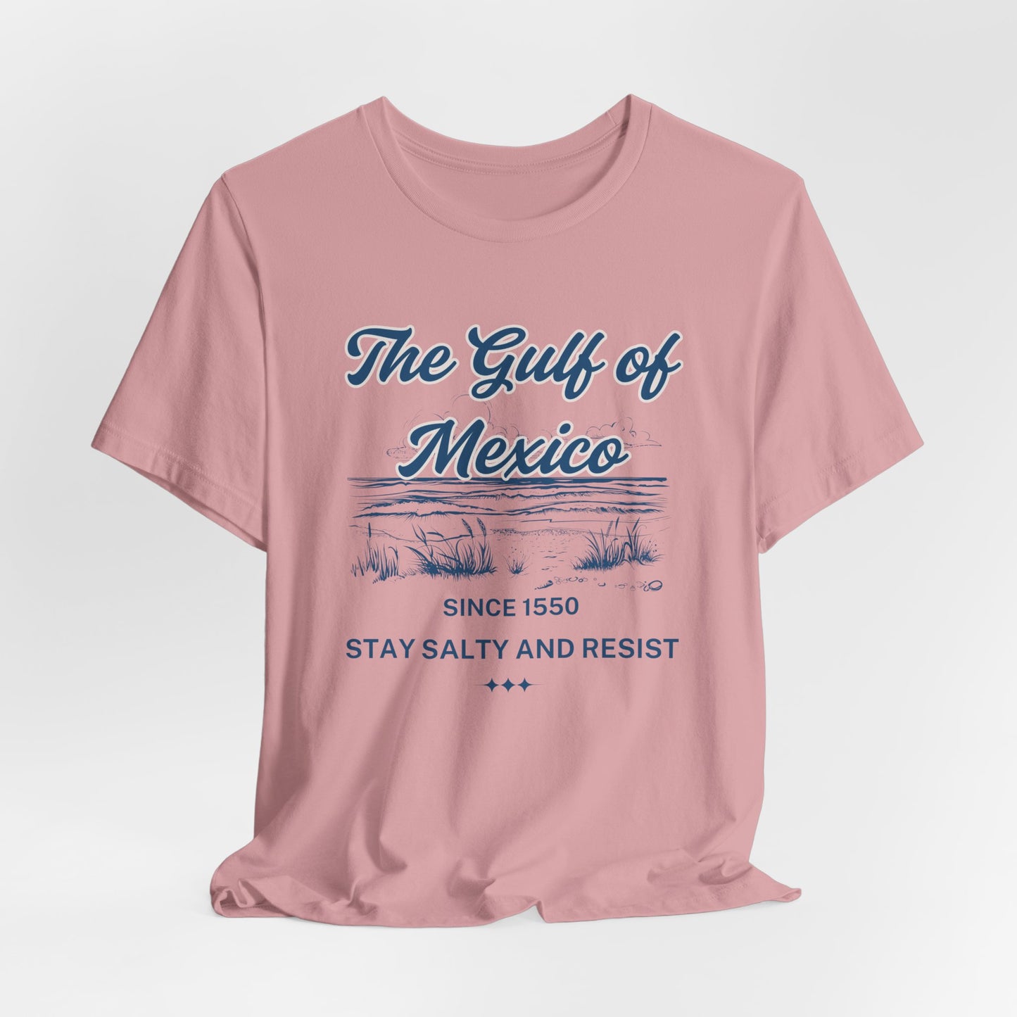 Gulf of Mexico Stay Salty Tee, Unisex Short Sleeve Shirt, Beach Vibes T-Shirt, Vacation Apparel, Gift for Coastal Lovers