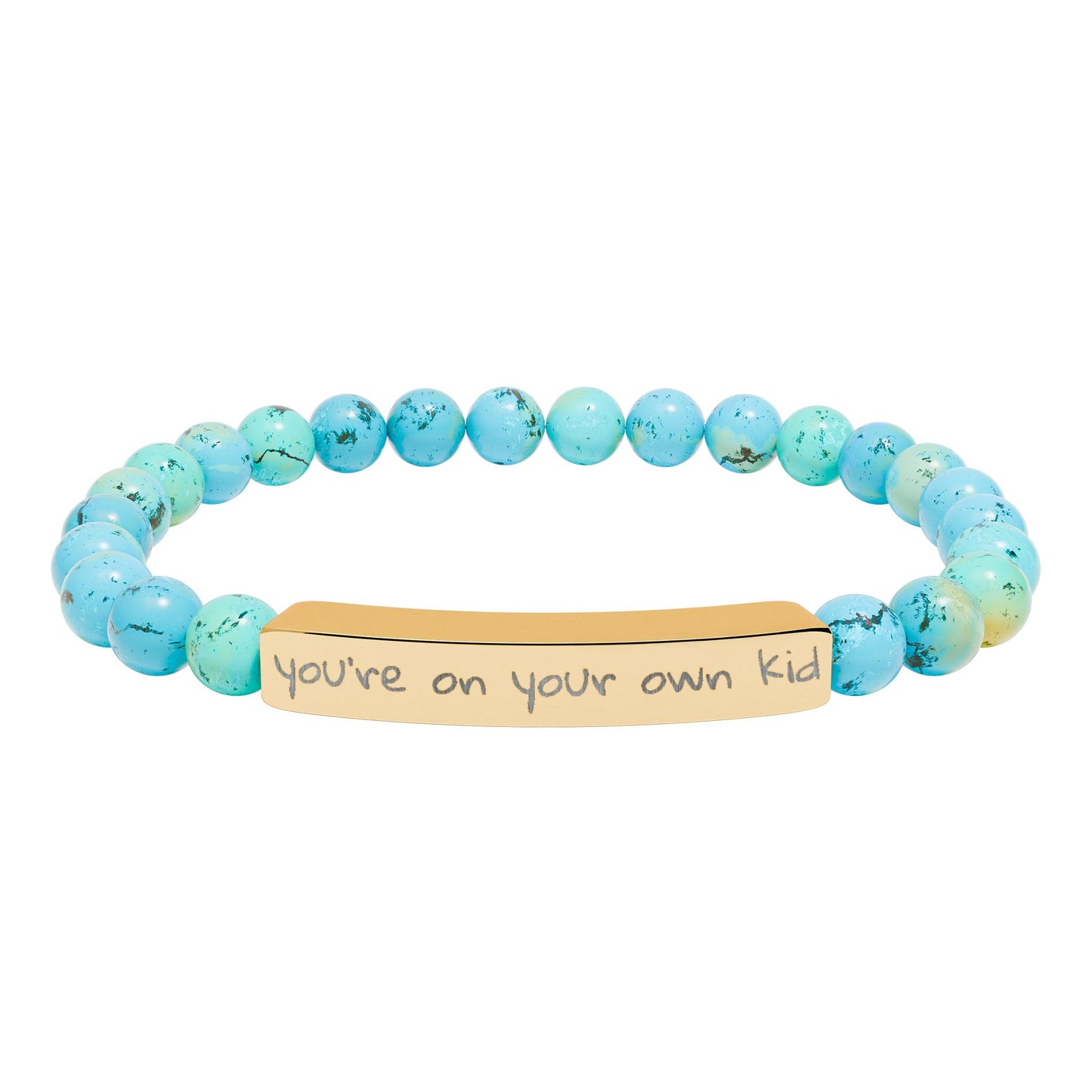Engraved Natural Stone Bar Bracelet – YOYOK