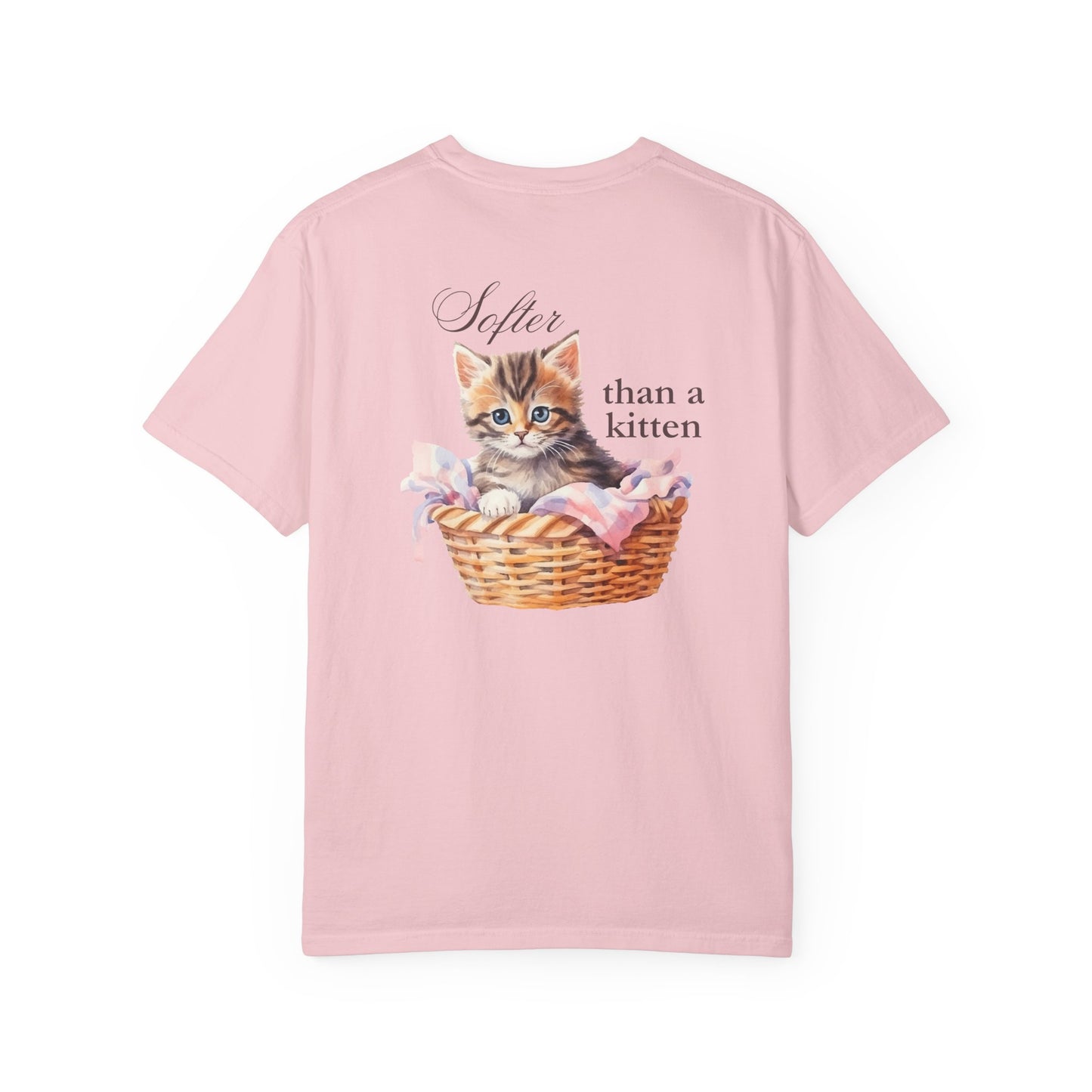 Sweeter than a Peach, Softer than a Kitten - Comfort Colors Unisex T-Shirt | Graphic Tee for Cat Lovers, Gifts for Her, Birthday Present, Casual Wear, Peach and Kitten Designs