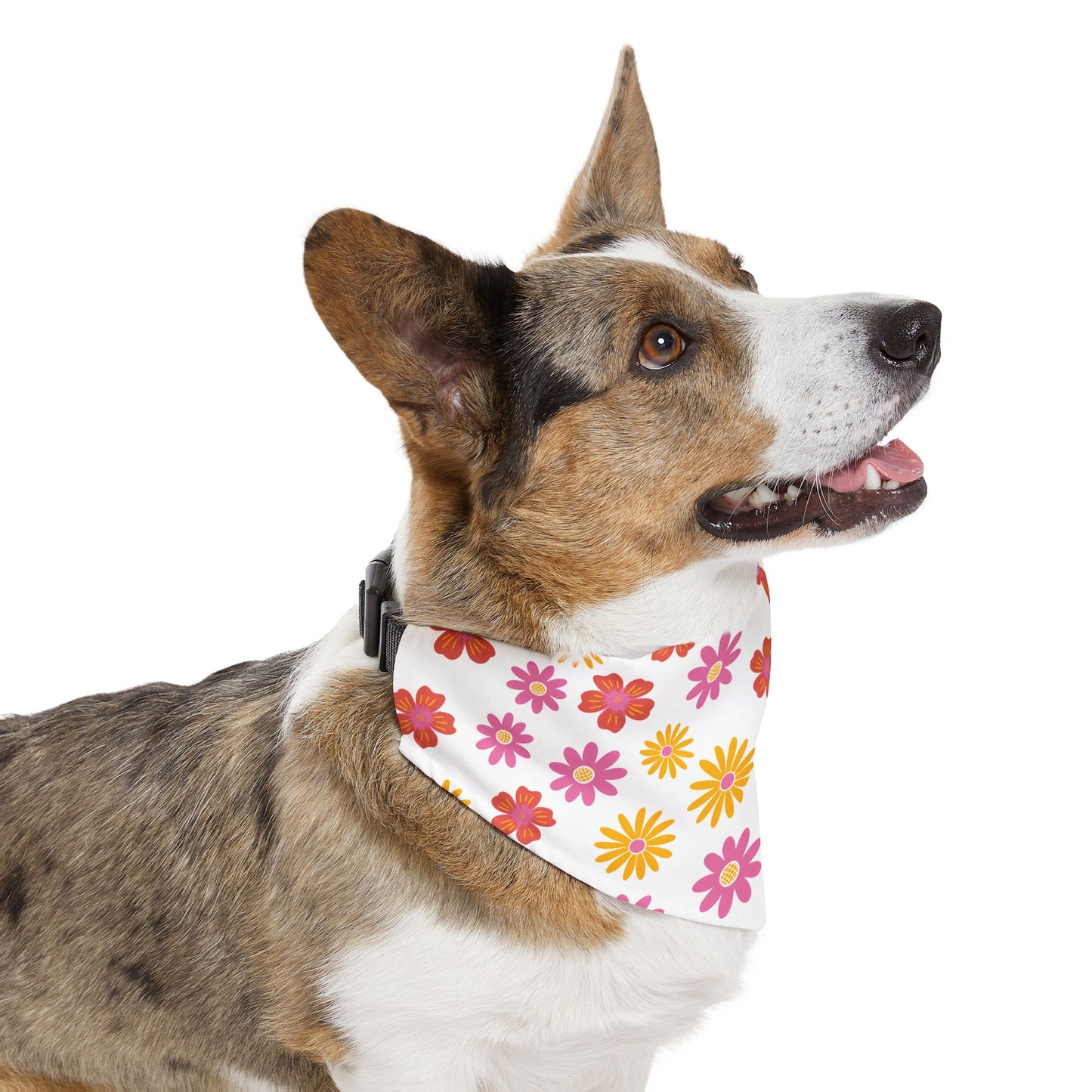 Floral Pet Bandana Collar, Cute Dog Accessories, Spring Pet Fashion, Flower Pattern Dog Scarf, Pet Celebration Gear