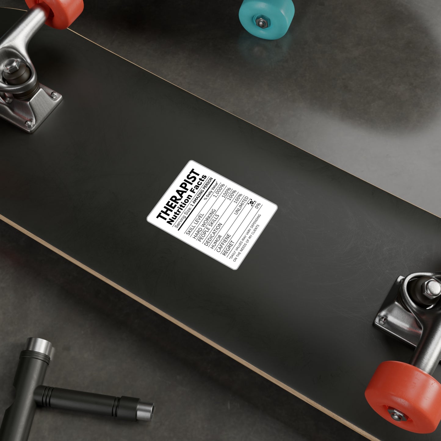 Therapist Nutrition Facts Vinyl Sticker, Quirky Home Decor, Therapy Office Decor, Gift for Therapists, Funny Car Decals, Unique Wall Stickers