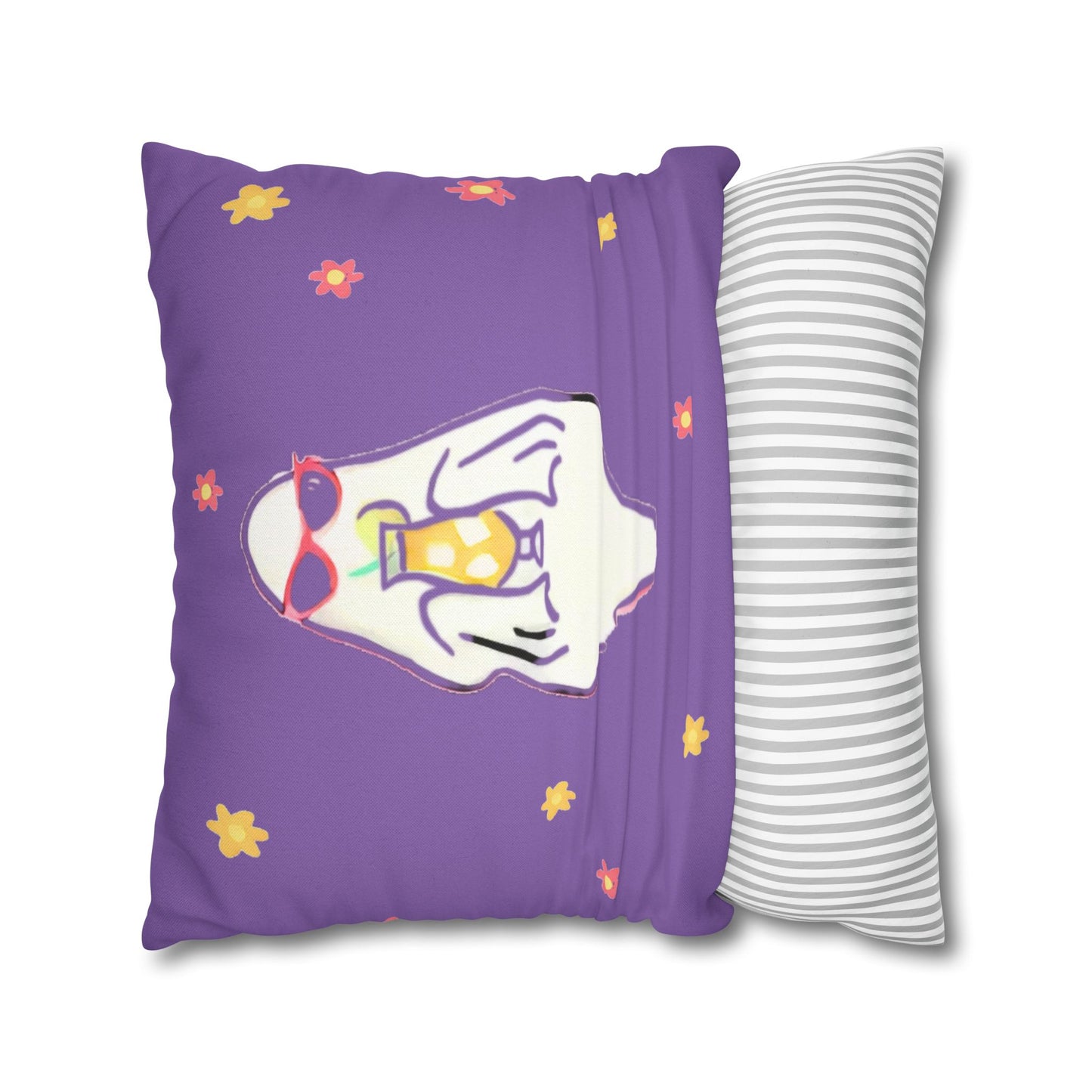 Chic Ghost Pillowcase, Cozy Decor, Halloween Vibes, Cute Home Accent, Gift for Ghost Lovers, Spooky Season Decor