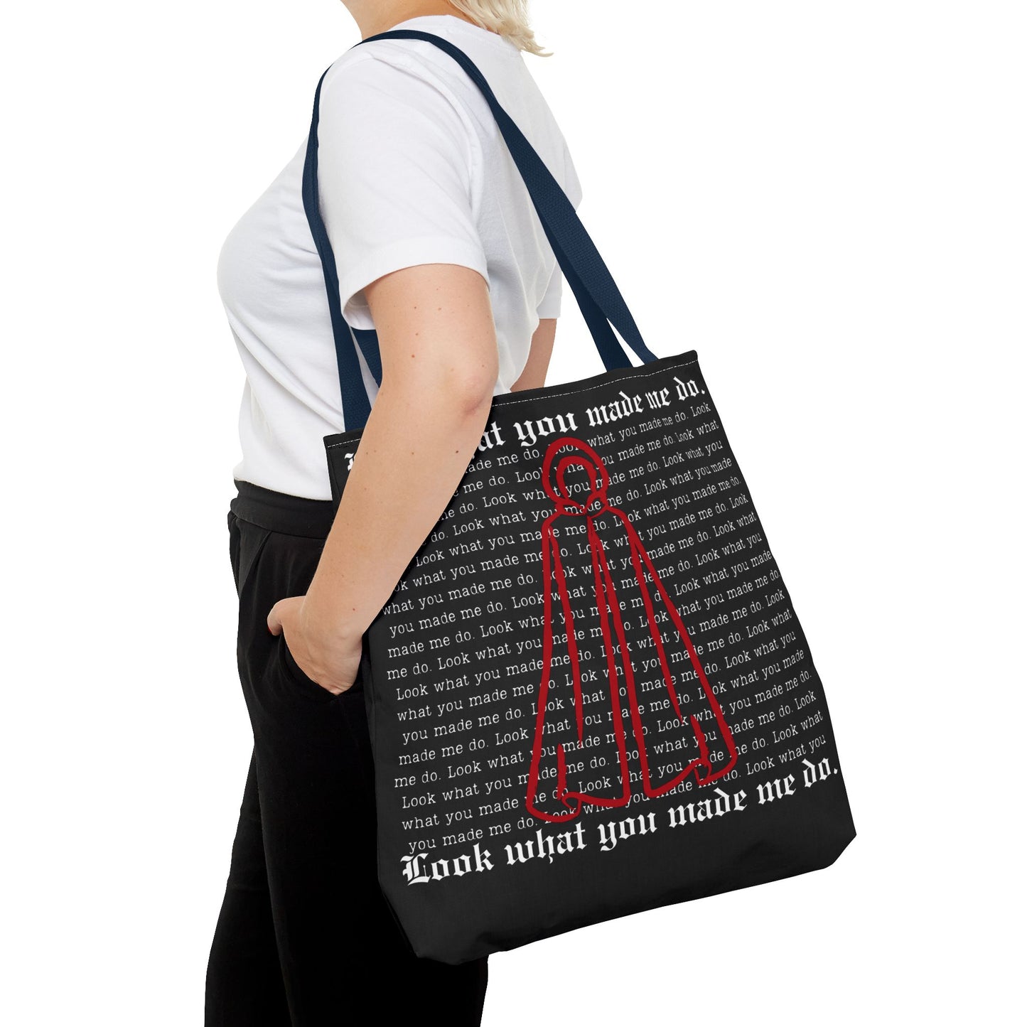 Stylish Tote Bag with 'Look What You Made Me Do' Handmaid's Design | Reusable Shopping Bag, Gift for Music Lovers, Casual Bag, Trendy Accessory
