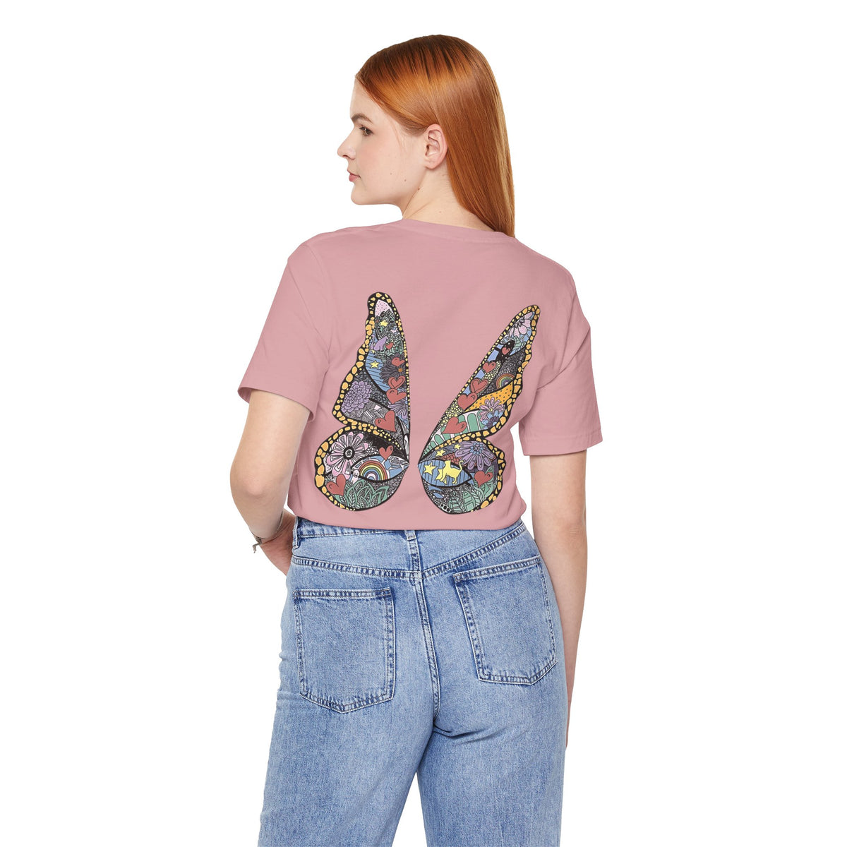 ME! butterfly wings front and back - Unisex Jersey Short Sleeve Tee