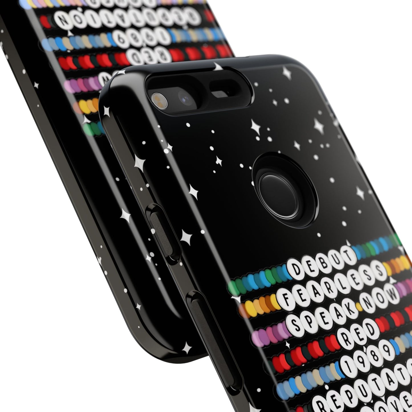 Black Simple Friendship Bracelets Tough Cases, Music Lover Gift, Pop Culture Accessory, Phone Protection