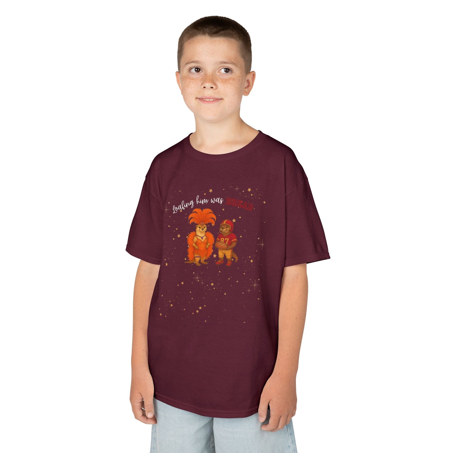 KIDS Tee Loafing him was Bread Otters - Fun and Playful Cotton Shirt for Boys and Girls, Kids Parties, Everyday Wear, Family Outings, [...]