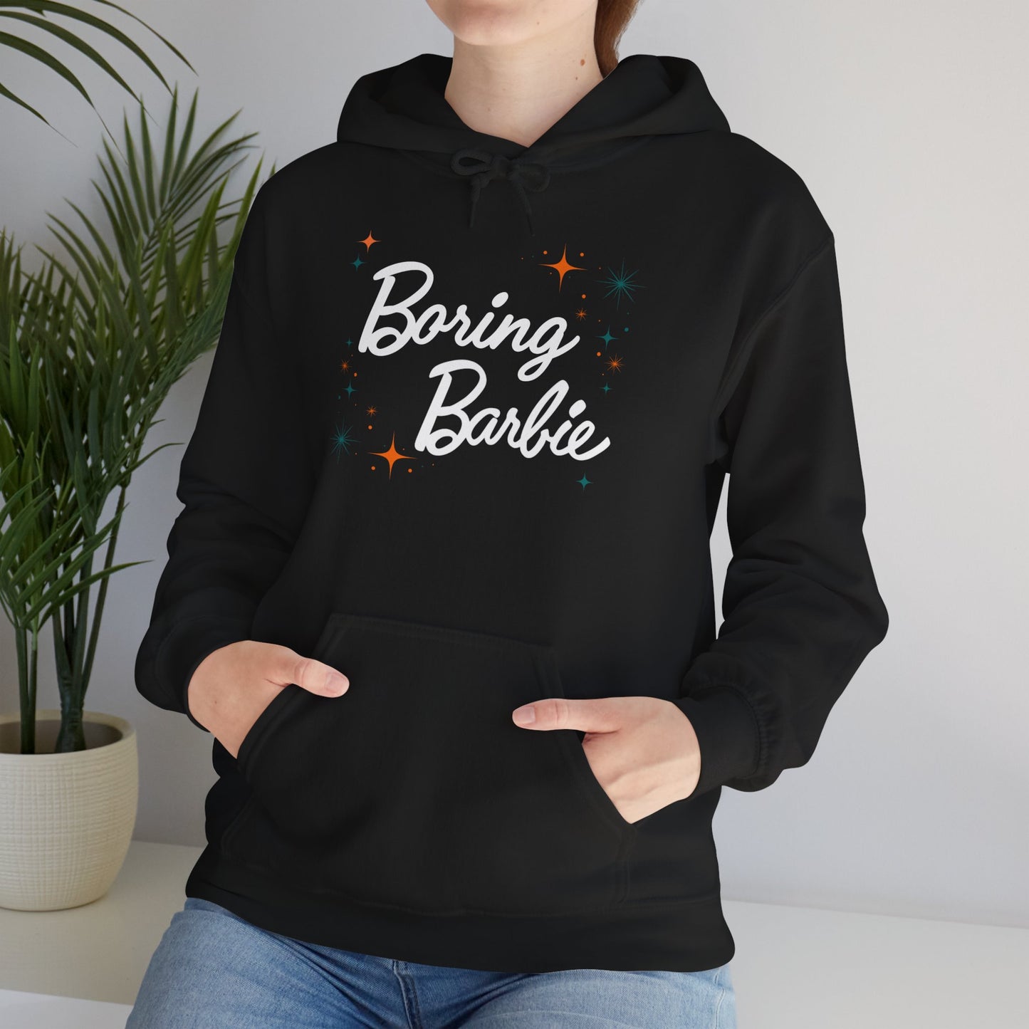 Boring B Orange and Teals Sweatshirt, Fun Graphic Hoodie, Cozy Unisex Apparel, Gift for Her, Trendy Lounge Wear, Perfect for Everyday