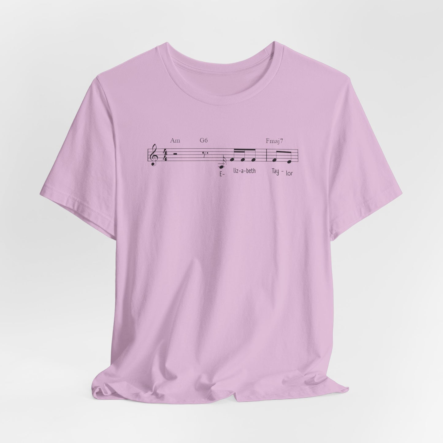 Elizabeth Tay-lor Musical Notes Unisex Tee, Gift for Musicians, Music Lover T-Shirt, Casual Everyday Wear, Concert Outfit