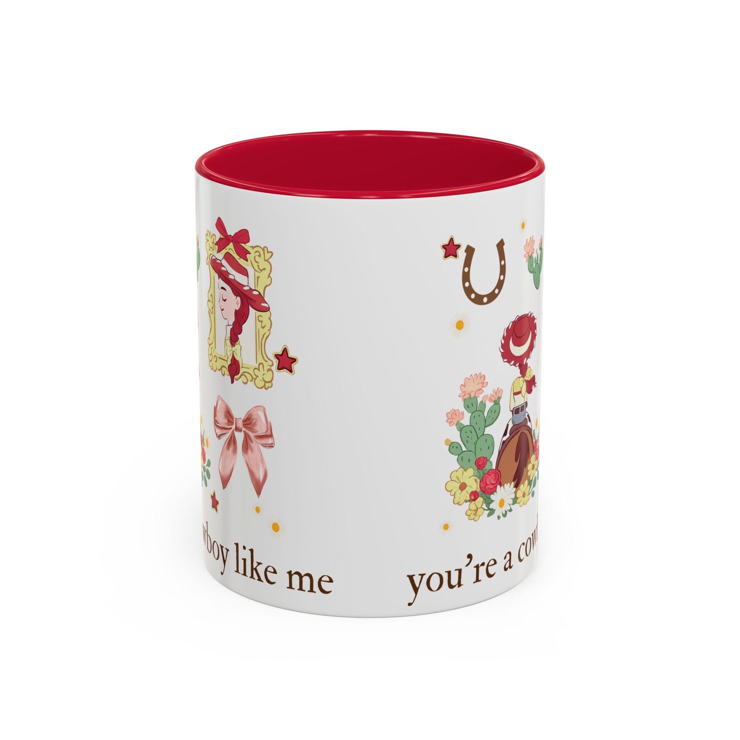 Cowgirl Cowboy Mug – "You're a Cowboy Like Me" Colorful 11oz Ceramic Coffee Cup