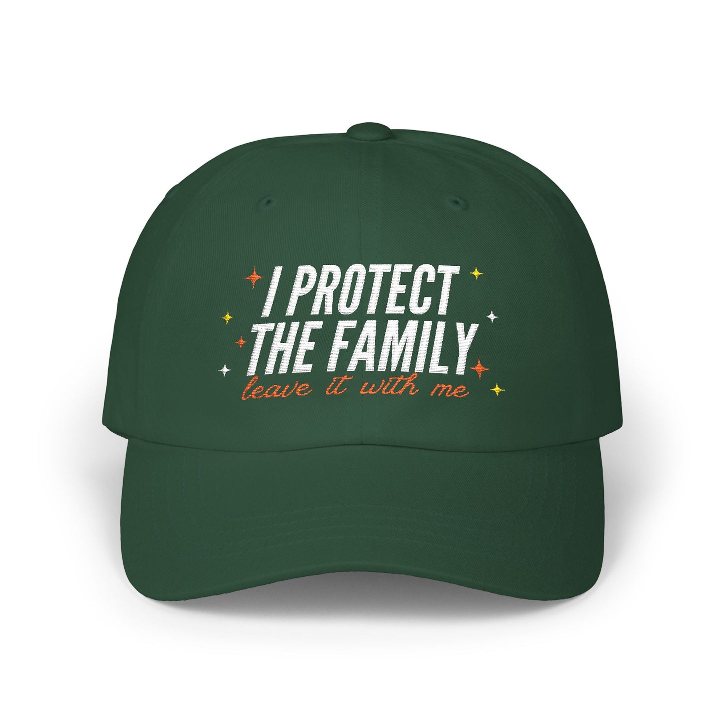Embroidered Dad Cap: 'I Protect The Family' | Fun Gift, Casual Accessory, Everyday Wear