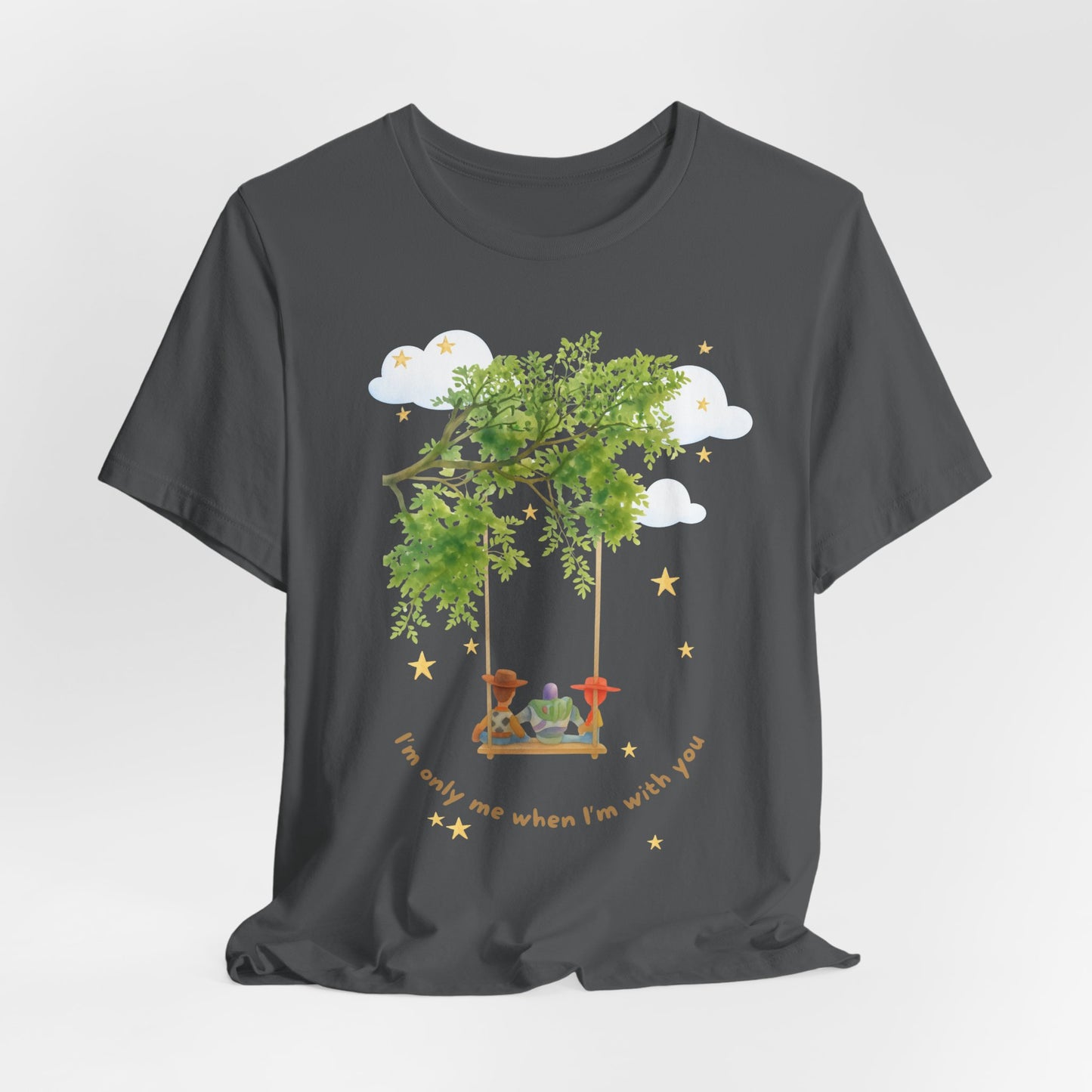 Tree Swing Cute Illustration Tee — I'm only me when I'm with you