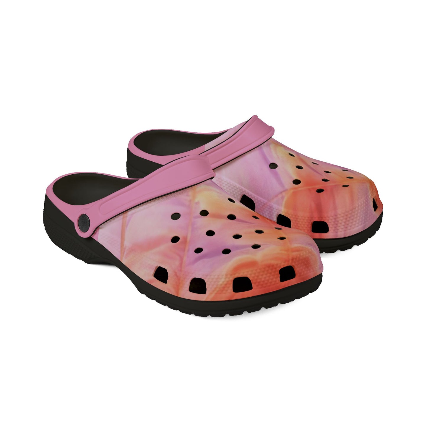 Pink Watercolor EVA Foam Clogs "Miss Americana" — Lightweight Garden & Beach Shoes