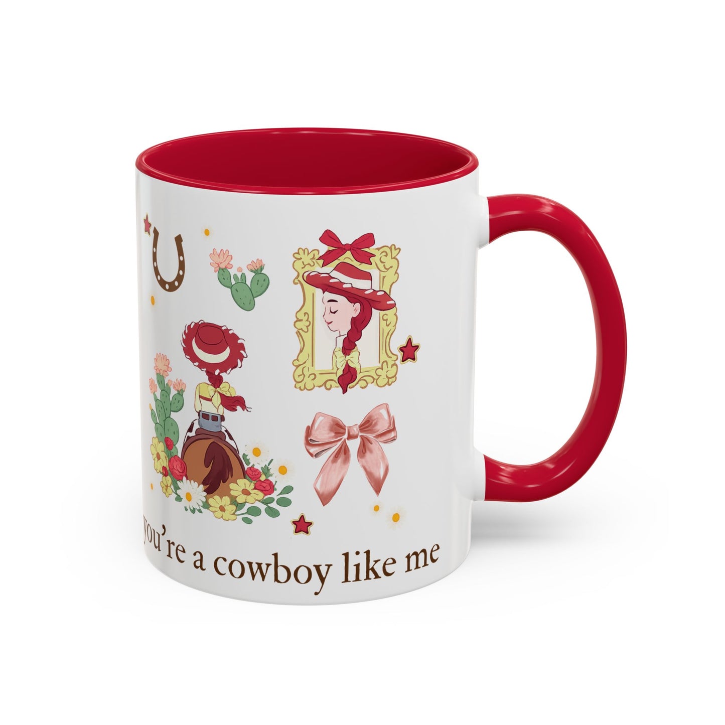 Cowgirl Cowboy Mug – "You're a Cowboy Like Me" Colorful 11oz Ceramic Coffee Cup