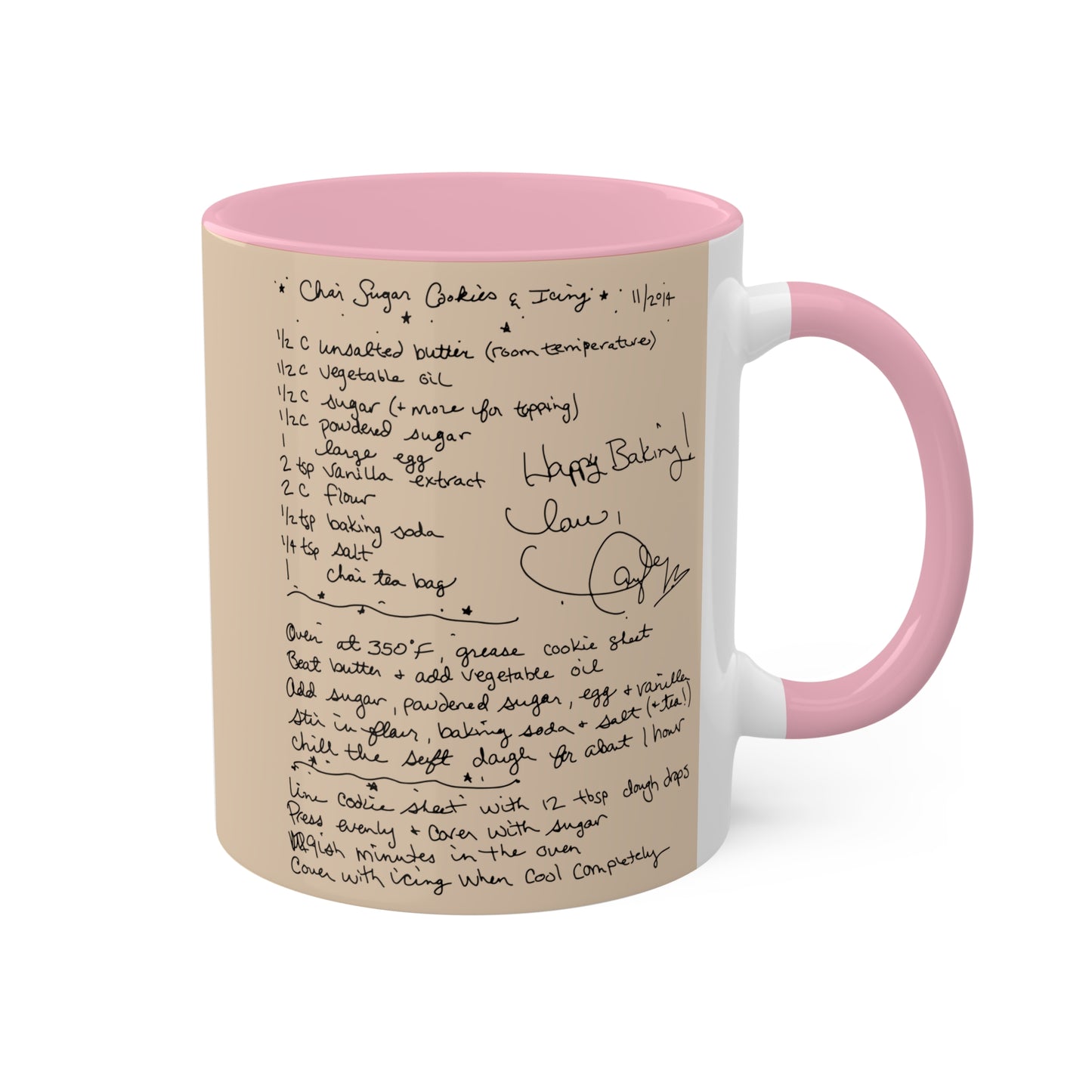 Taylor's Chai Cookies Recipe - Swiftie Baking - Recipe - Colorful Mugs, 11oz