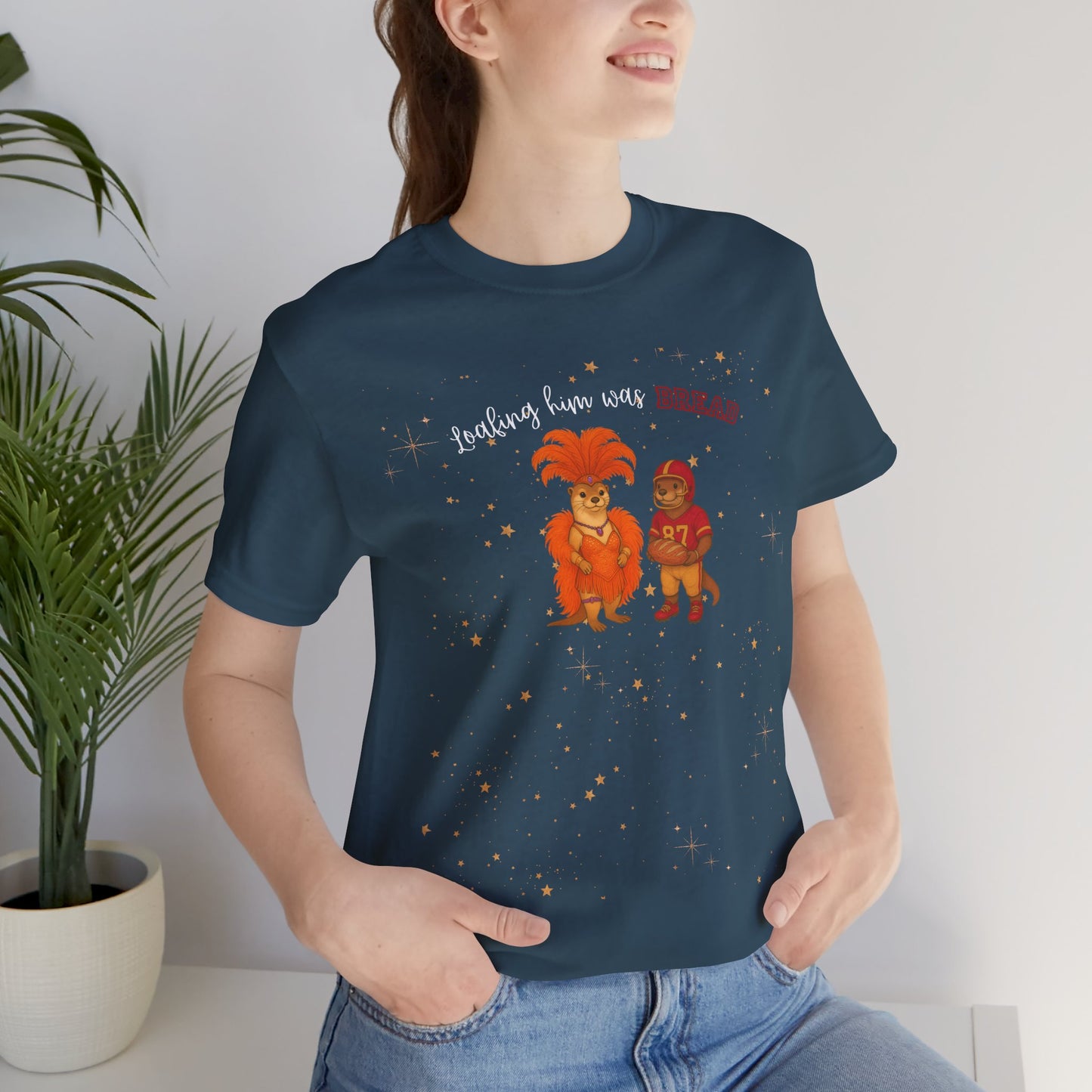 Loafing him was Bread Otters Tee, Quirky T-Shirt, Perfect for Music Lovers, Animal Lovers Gift, Casual Wear, Summer Fun