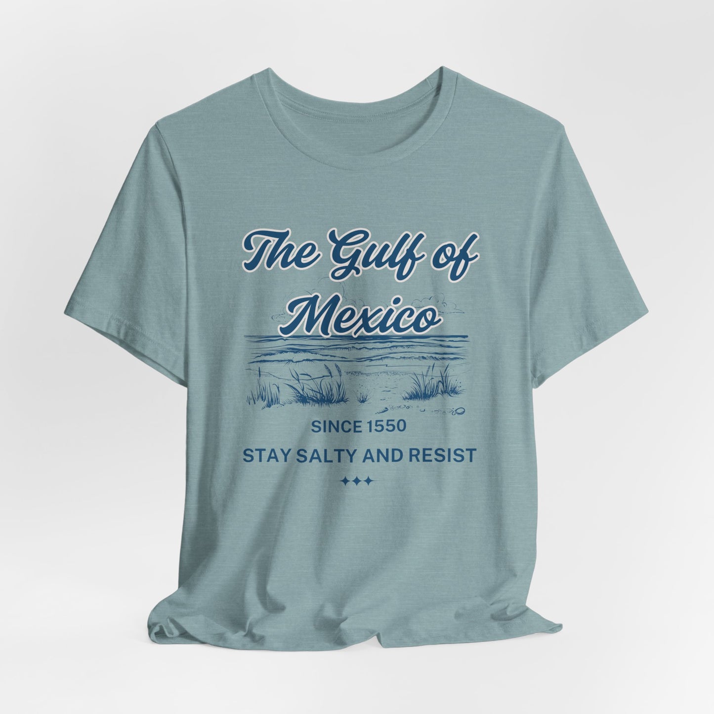 Gulf of Mexico Stay Salty Tee, Unisex Short Sleeve Shirt, Beach Vibes T-Shirt, Vacation Apparel, Gift for Coastal Lovers