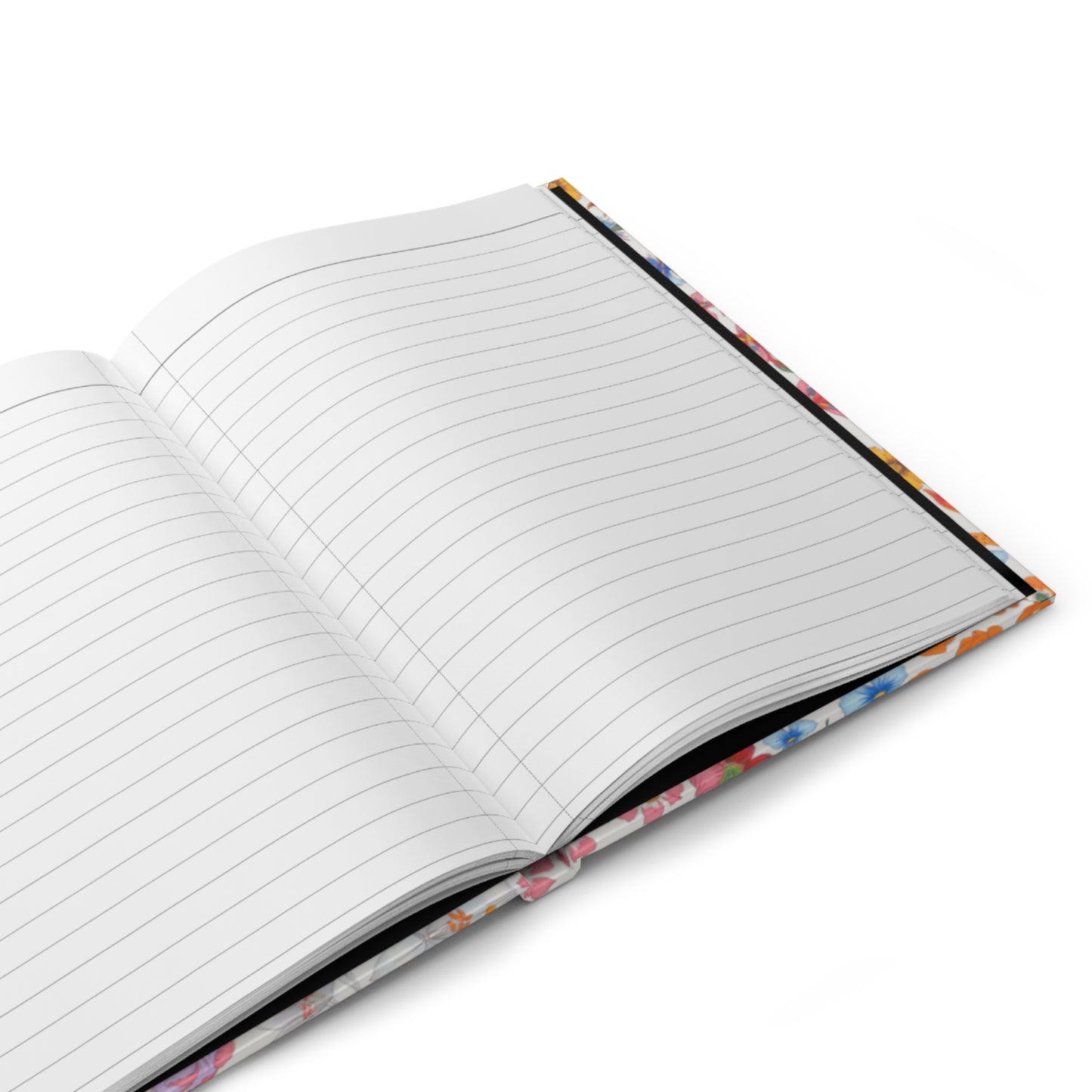 Vibrant Floral Hardcover Journal "Flora White" - Perfect for Journaling and Note-Taking