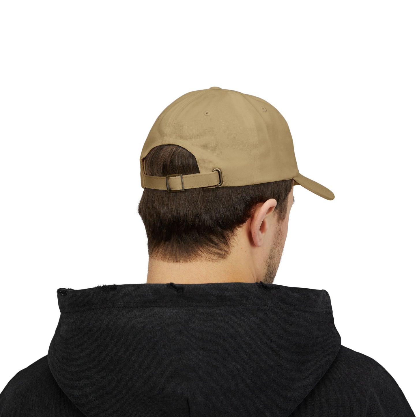 Custom Embroidered Lyrics Dad Cap — light color hat, dark text
