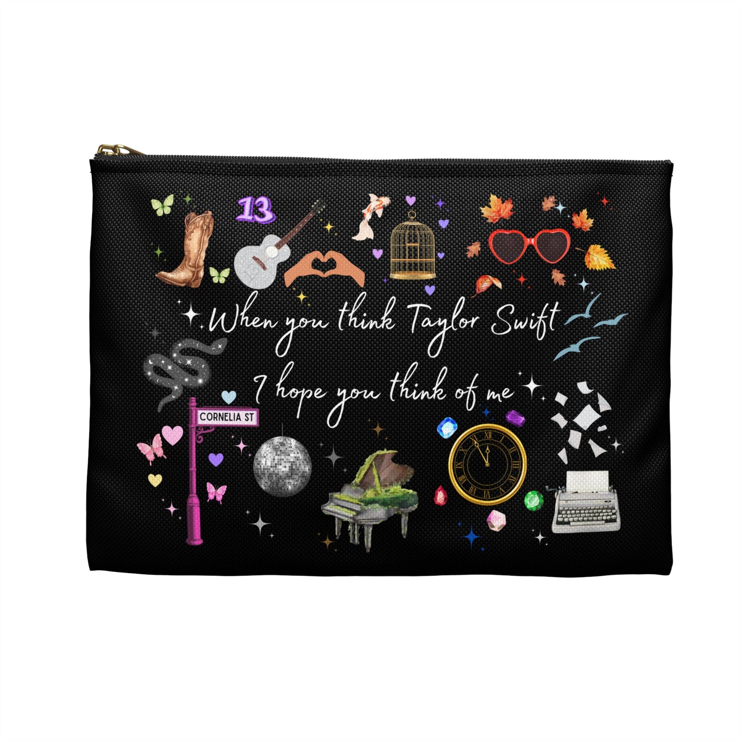 I hope you think of me Accessory Pouch - Perfect Gift for Music Lovers, Keep your Essentials Organized, Concert Bags, Makeup Bag, [...]