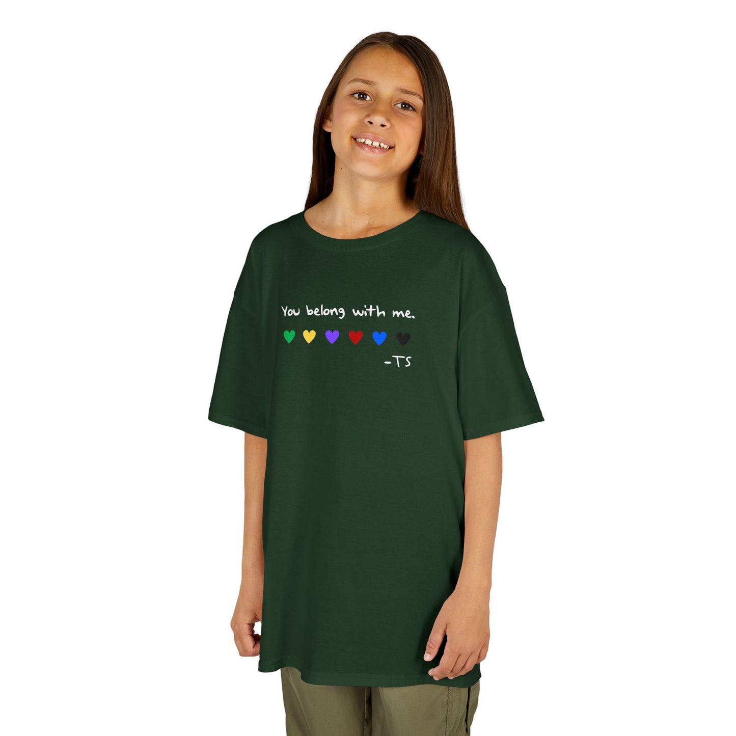 Kids Tee, You Belong With Me - T-Shirt, Cute Children’s Shirt, Gift for Kids, Birthday Outfit, Playful Spring Apparel