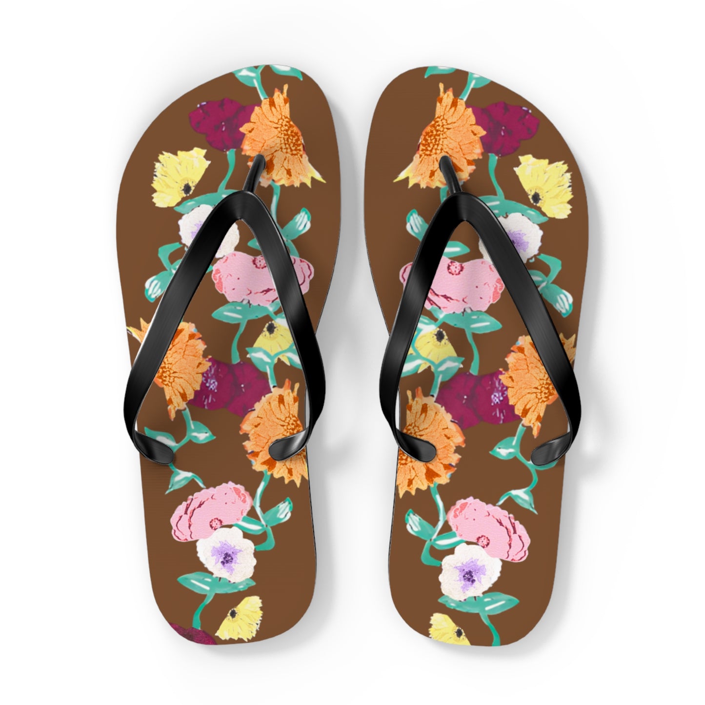Acoustic Set Floral Flip Flops