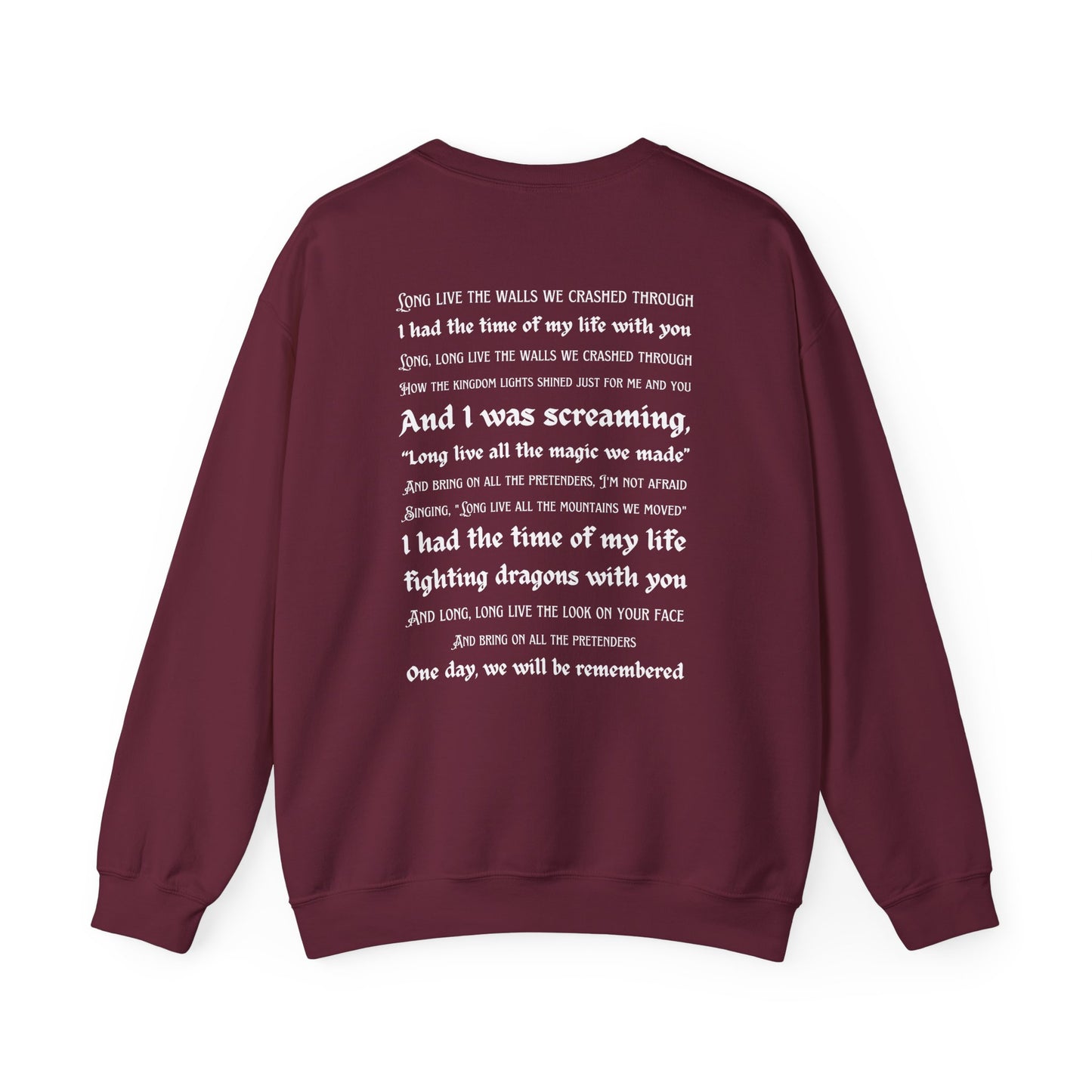 Custom Dates and Surprise Songs - Stage Flowers - Long Live - Unisex Heavy Blend™ Crewneck Sweatshirt