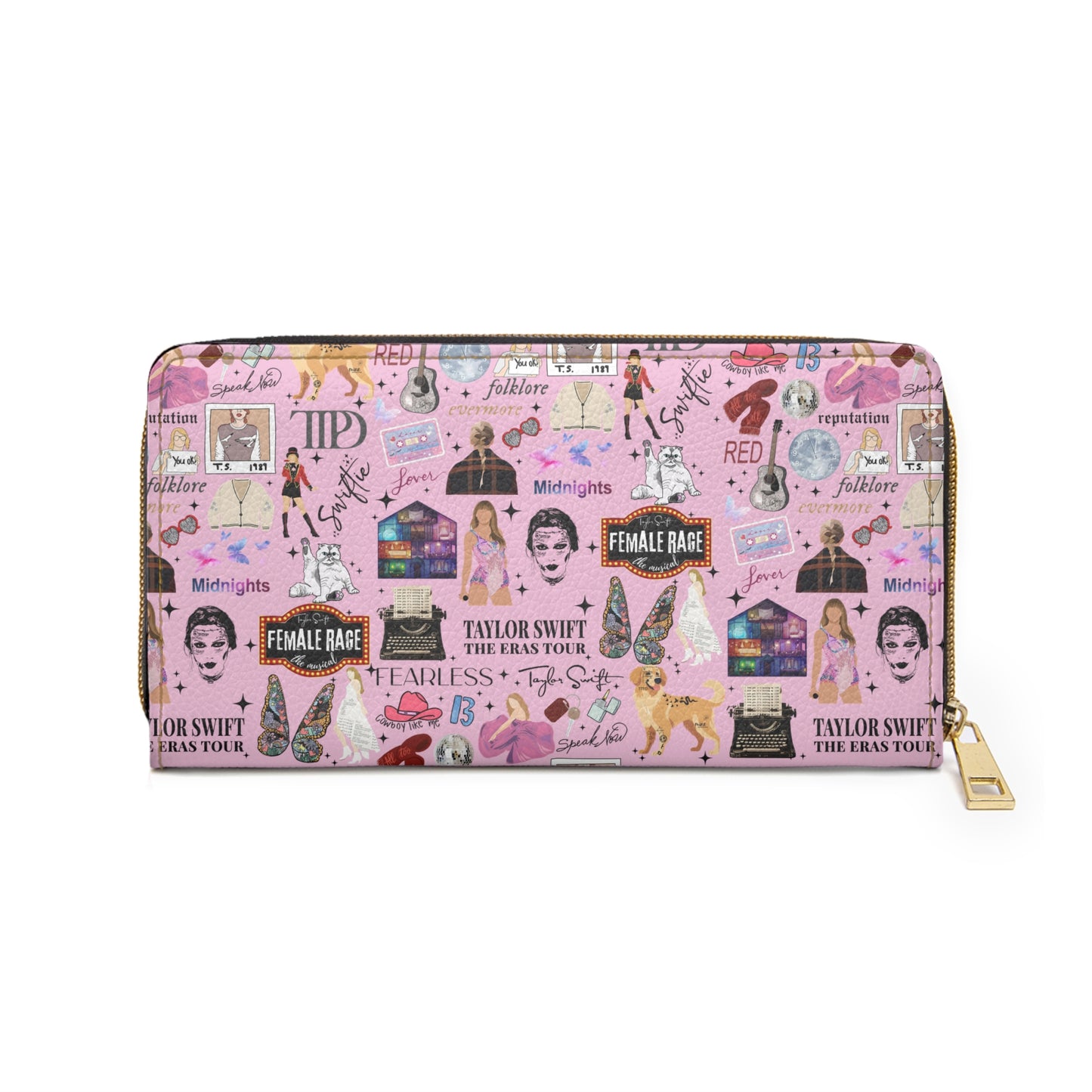 Pink Swiftie Scatter - Zippered Wallet