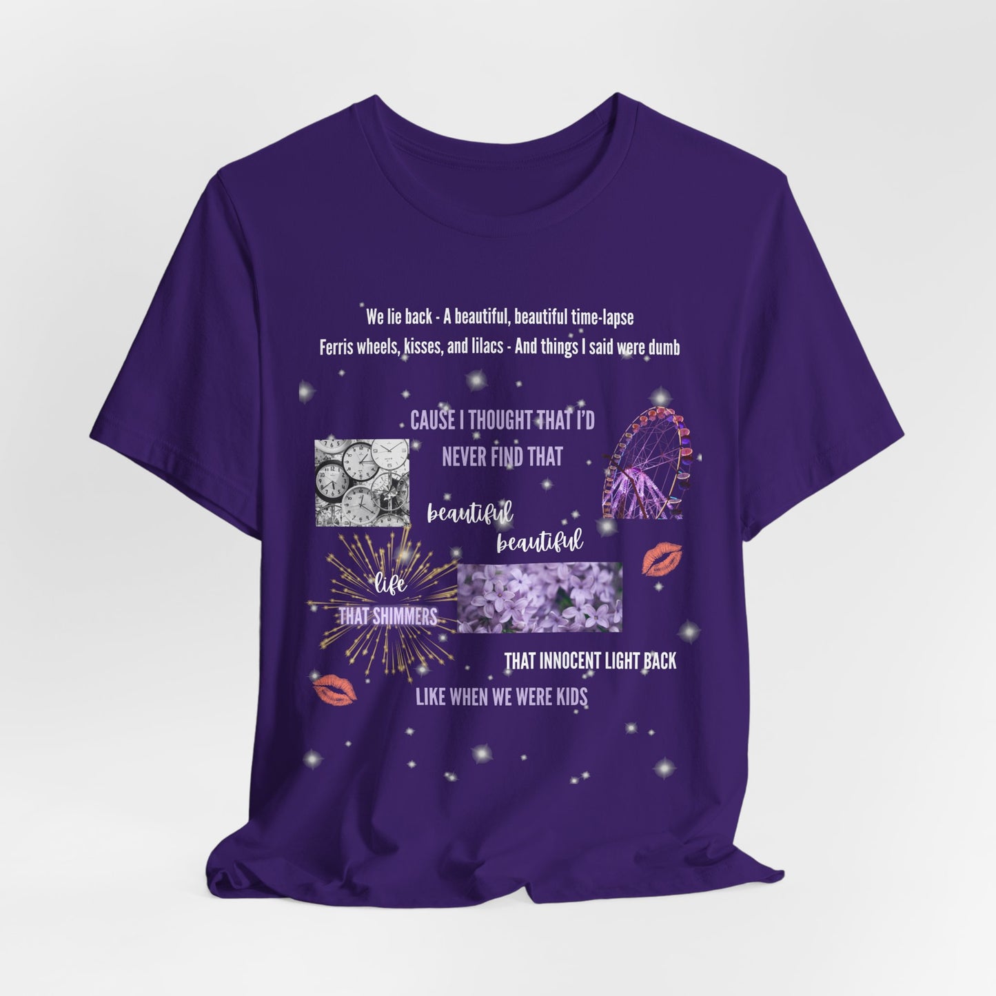 Eldest Daughter Collage Tee, Unisex Short Sleeve Jersey Tee, Motivational Shirt, Perfect Gift for Friends, Positive Vibes Apparel
