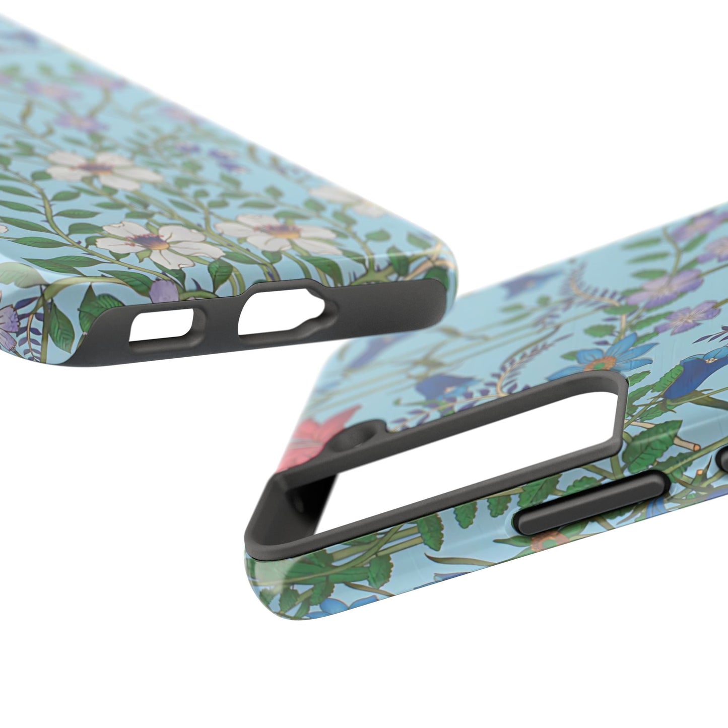 Vibrant Floral Tough Phone Case "Flora Blue"- Durable Protection for Your Device