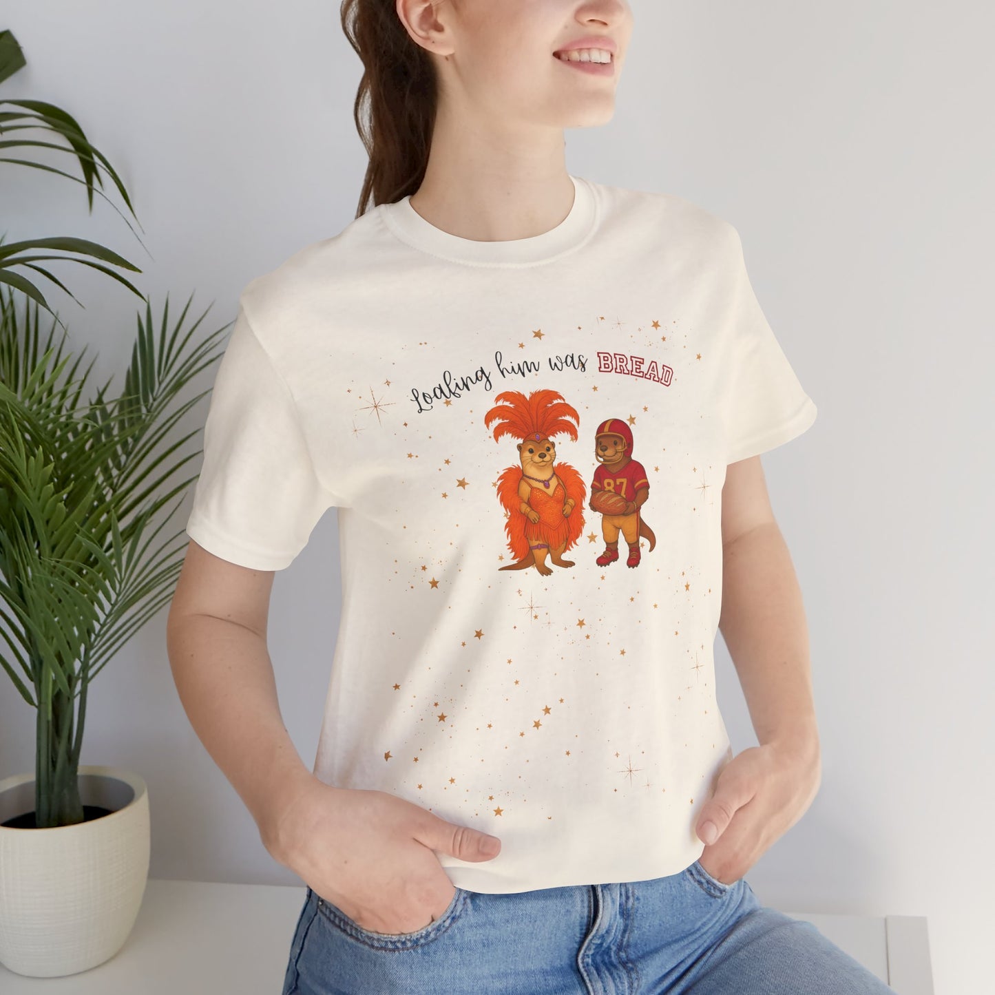 Loafing him was Bread Otters Tee, Quirky T-Shirt, Perfect for Music Lovers, Animal Lovers Gift, Casual Wear, Summer Fun