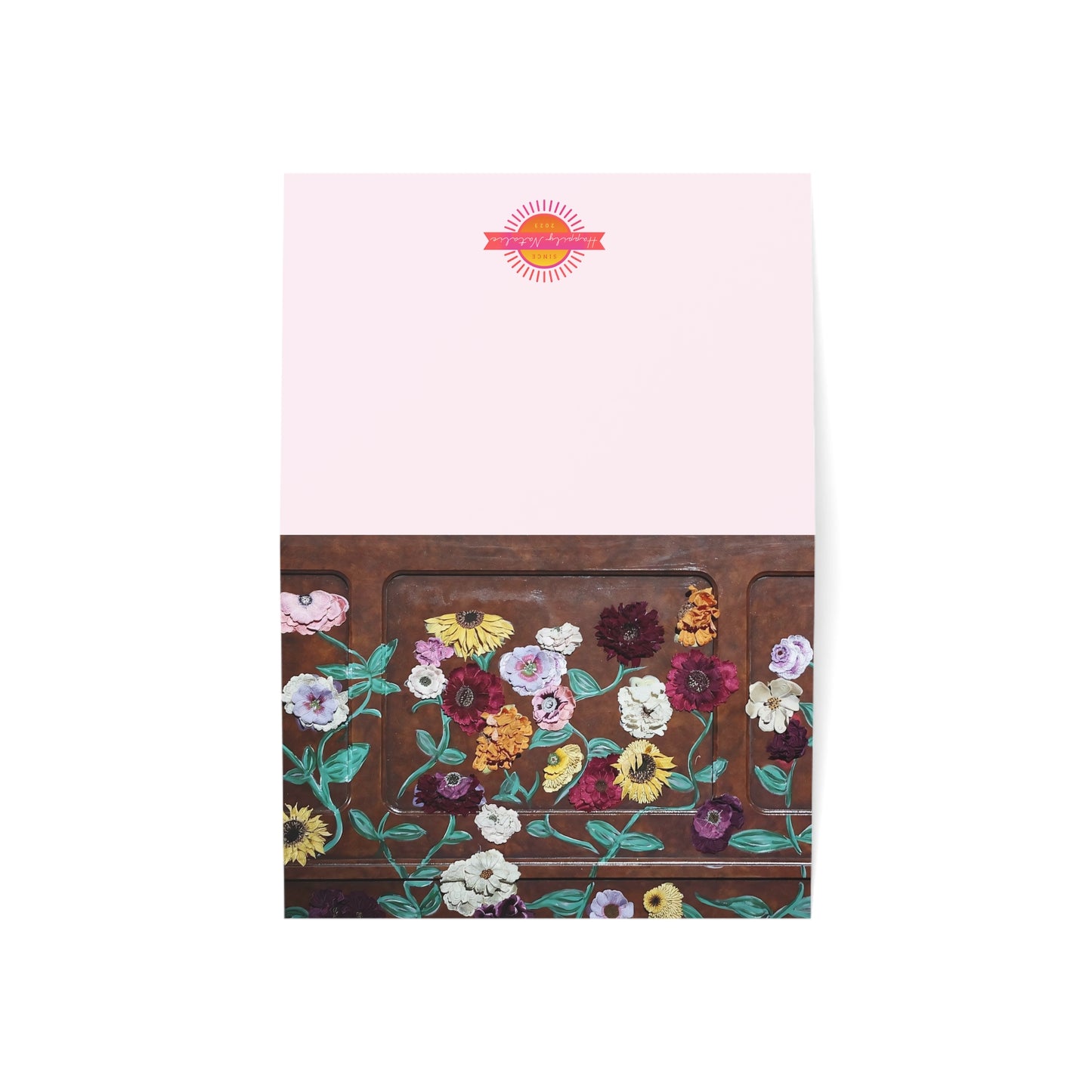 Floral Vintage Panel Greeting Cards — Blank Inside (Pack of 1/10/30/50)