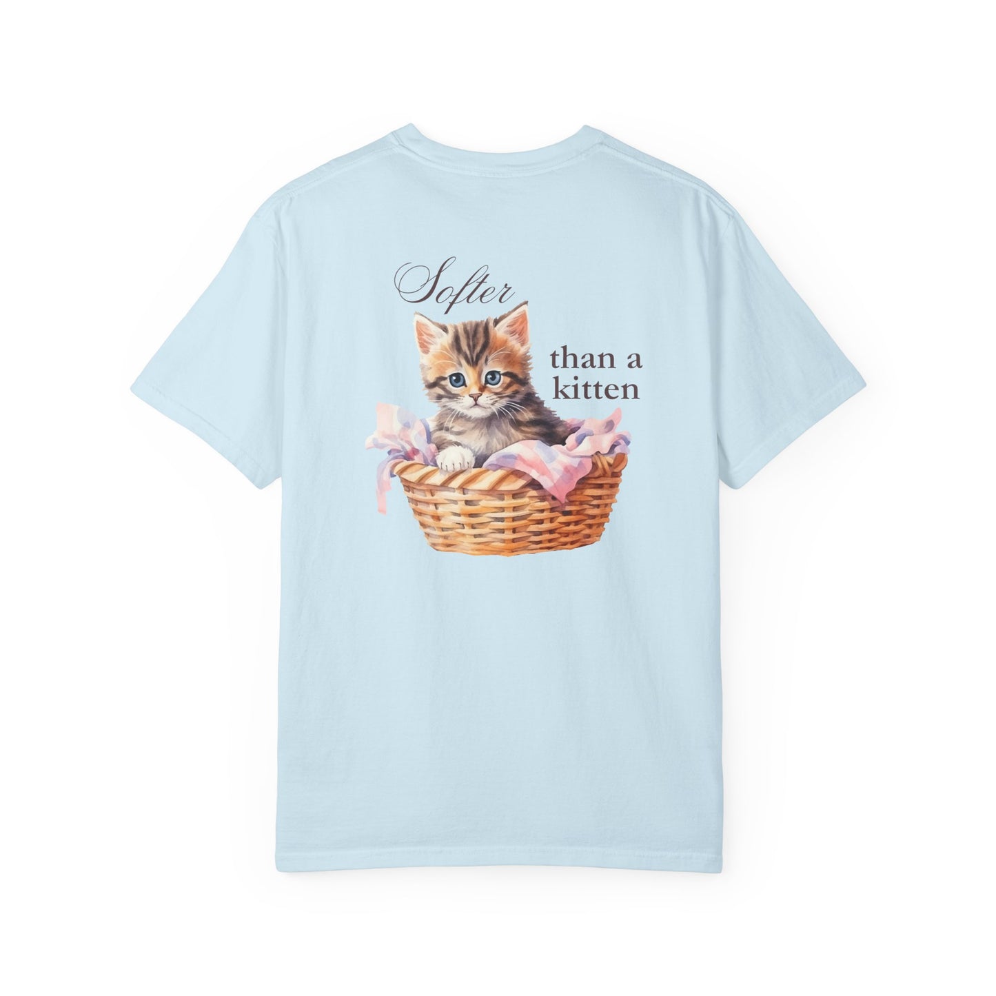 Sweeter than a Peach, Softer than a Kitten - Comfort Colors Unisex T-Shirt | Graphic Tee for Cat Lovers, Gifts for Her, Birthday Present, Casual Wear, Peach and Kitten Designs