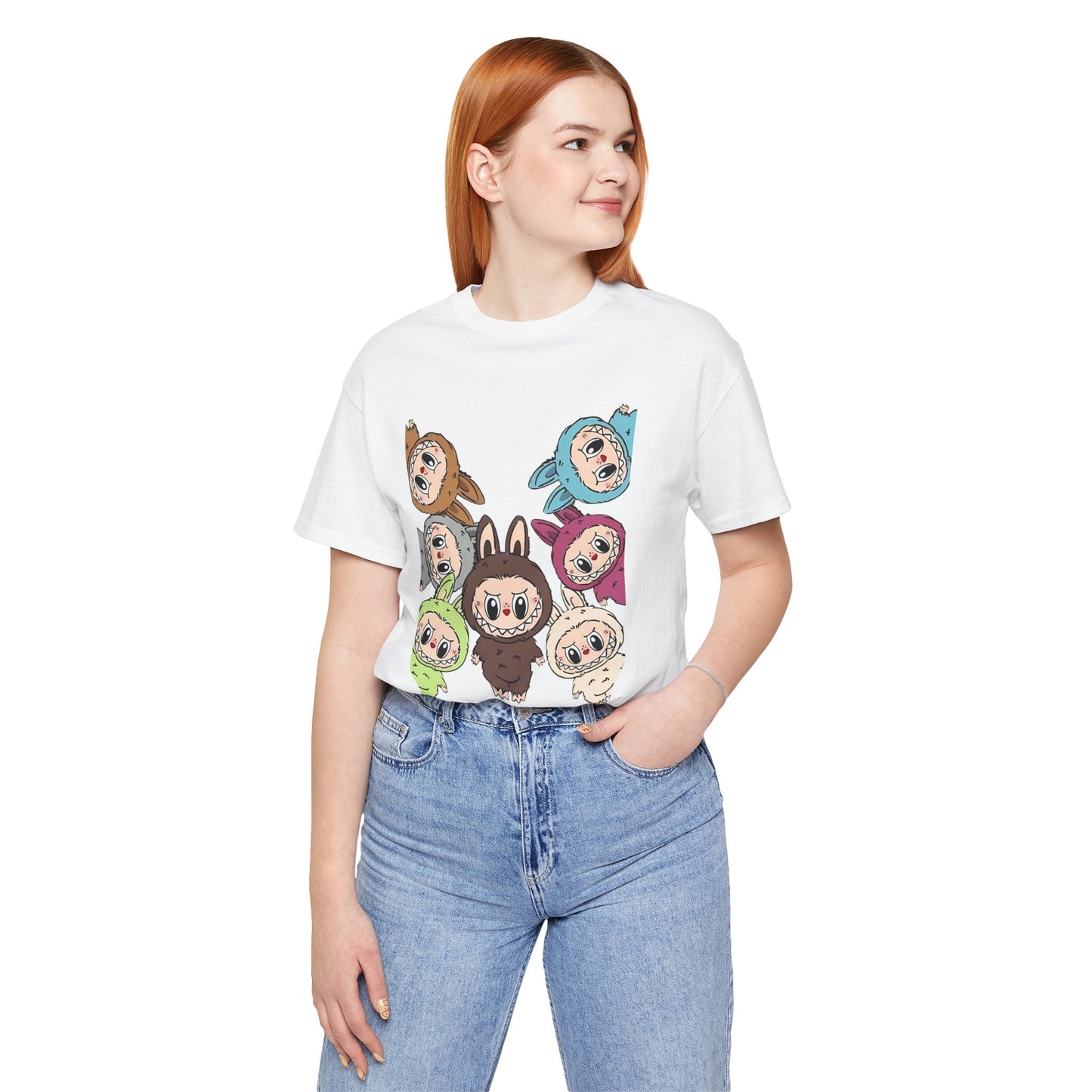 Cute Character Tee, Unisex Graphic T-Shirt, Fun Casual Wear, Trendy Tee, Playful Everyday Outfit