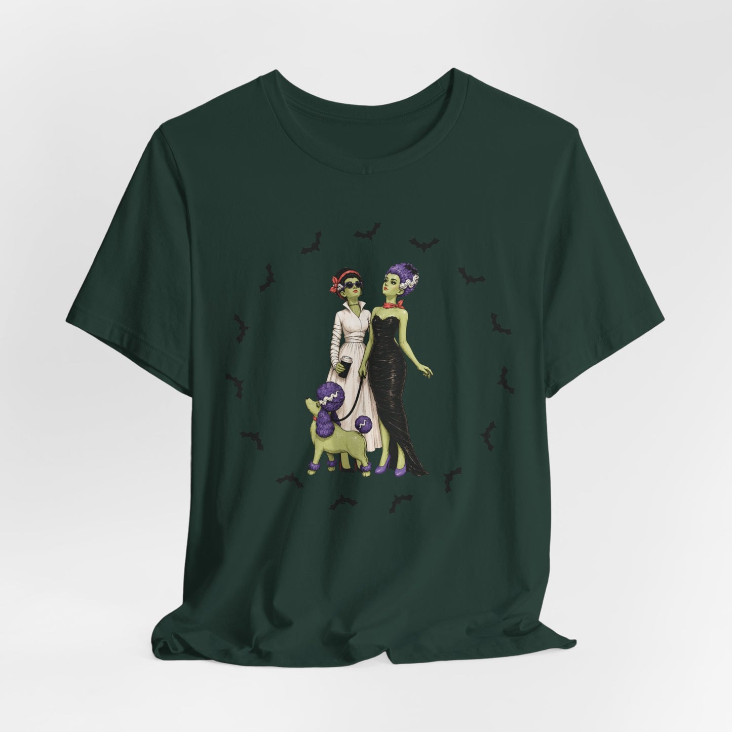 Monster Brides - Gothic Dog Walk Tee — Lesbian Couple Shirt