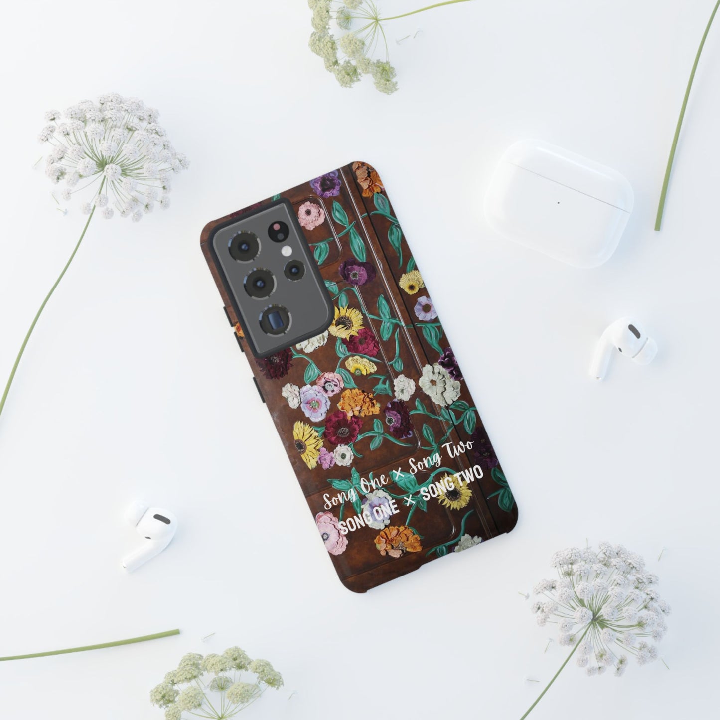 CUSTOMIZABLE with Surprise Song Titles - Surprise Song Floral Piano - Tough Cases