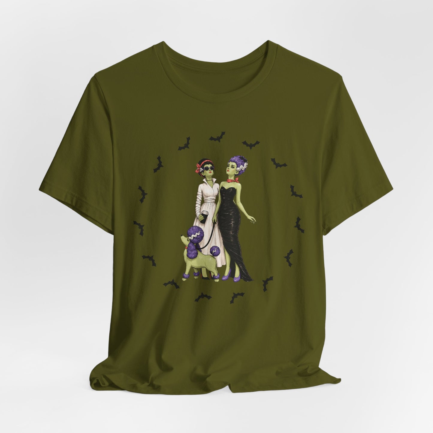 Monster Brides - Gothic Dog Walk Tee — Lesbian Couple Shirt