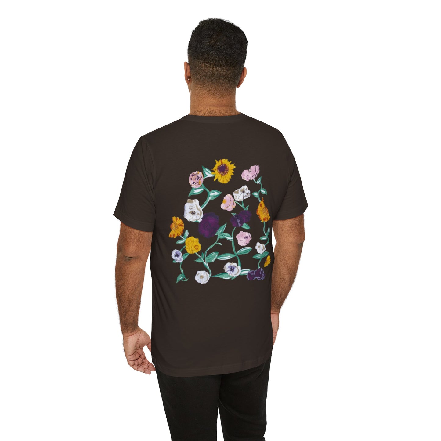 Surprise Song Piano Flowers -Unisex Jersey Short Sleeve Tee