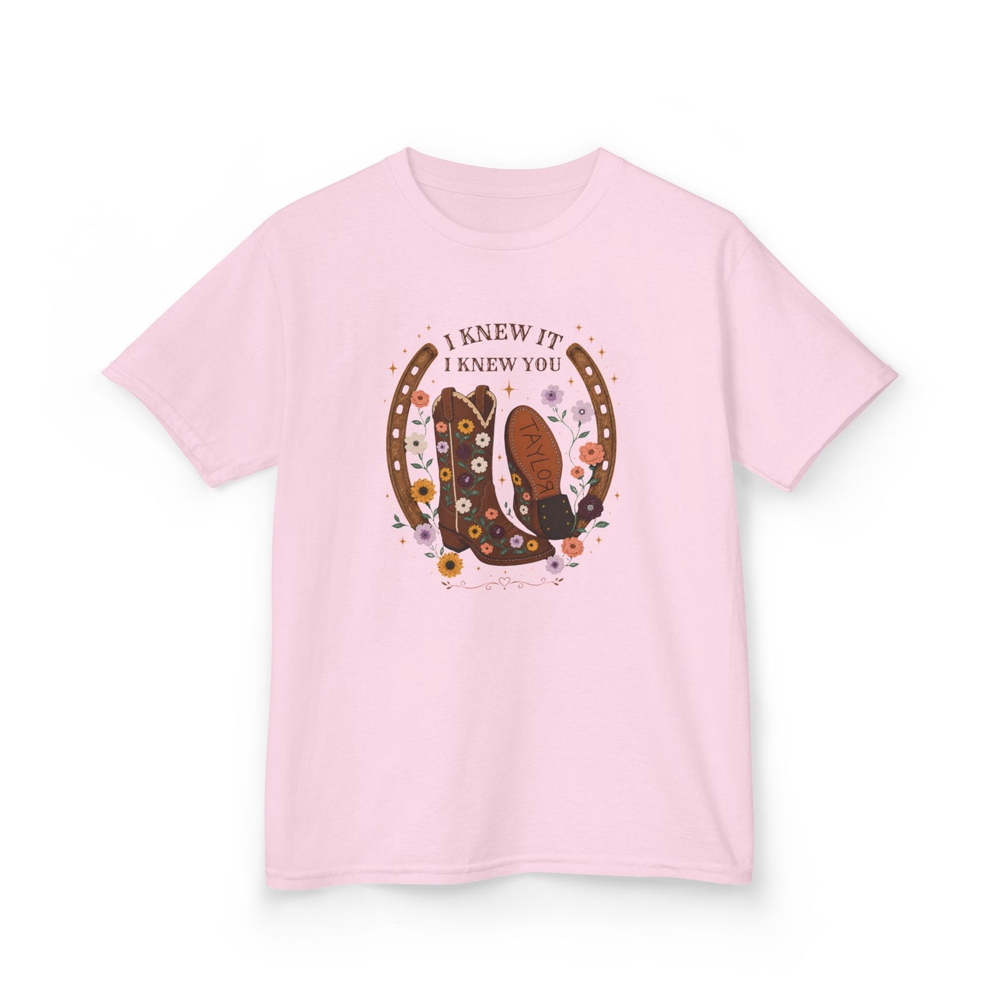Kids T-Shirt — Cute Boots Design I knew you