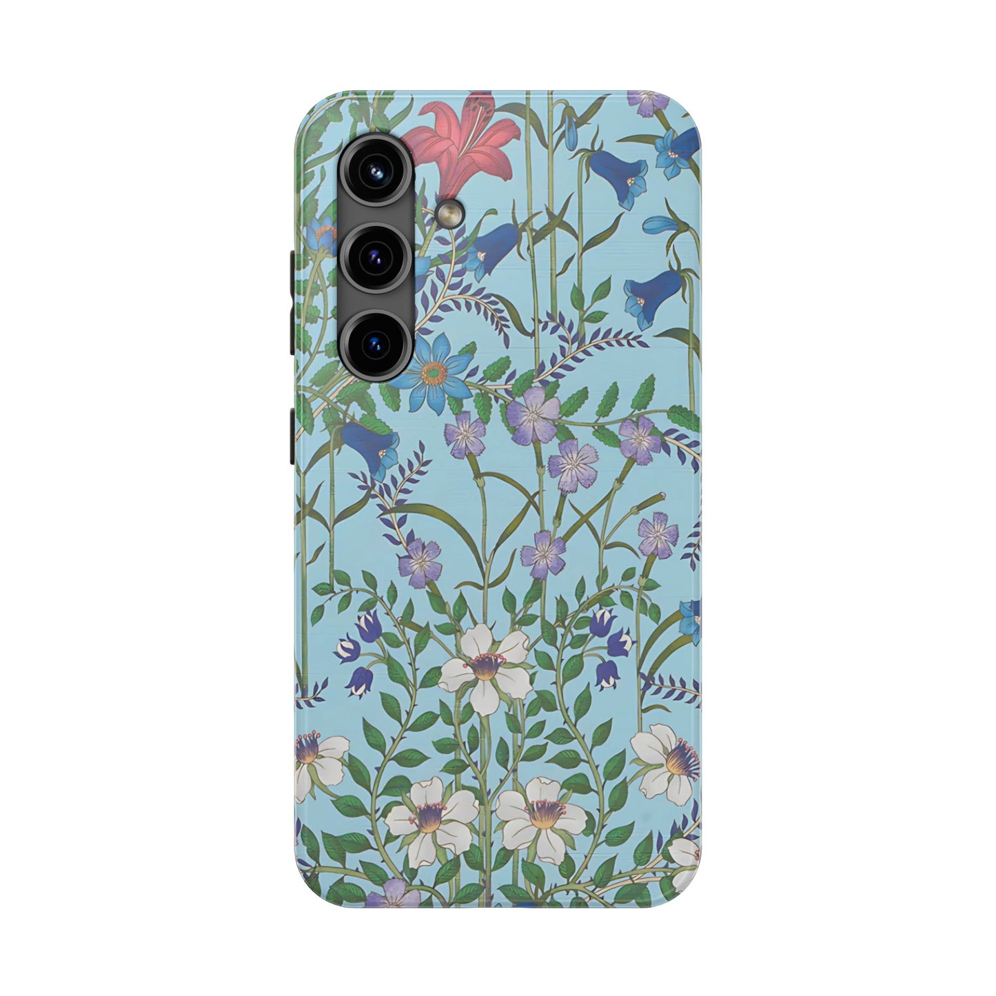 Vibrant Floral Tough Phone Case "Flora Blue"- Durable Protection for Your Device