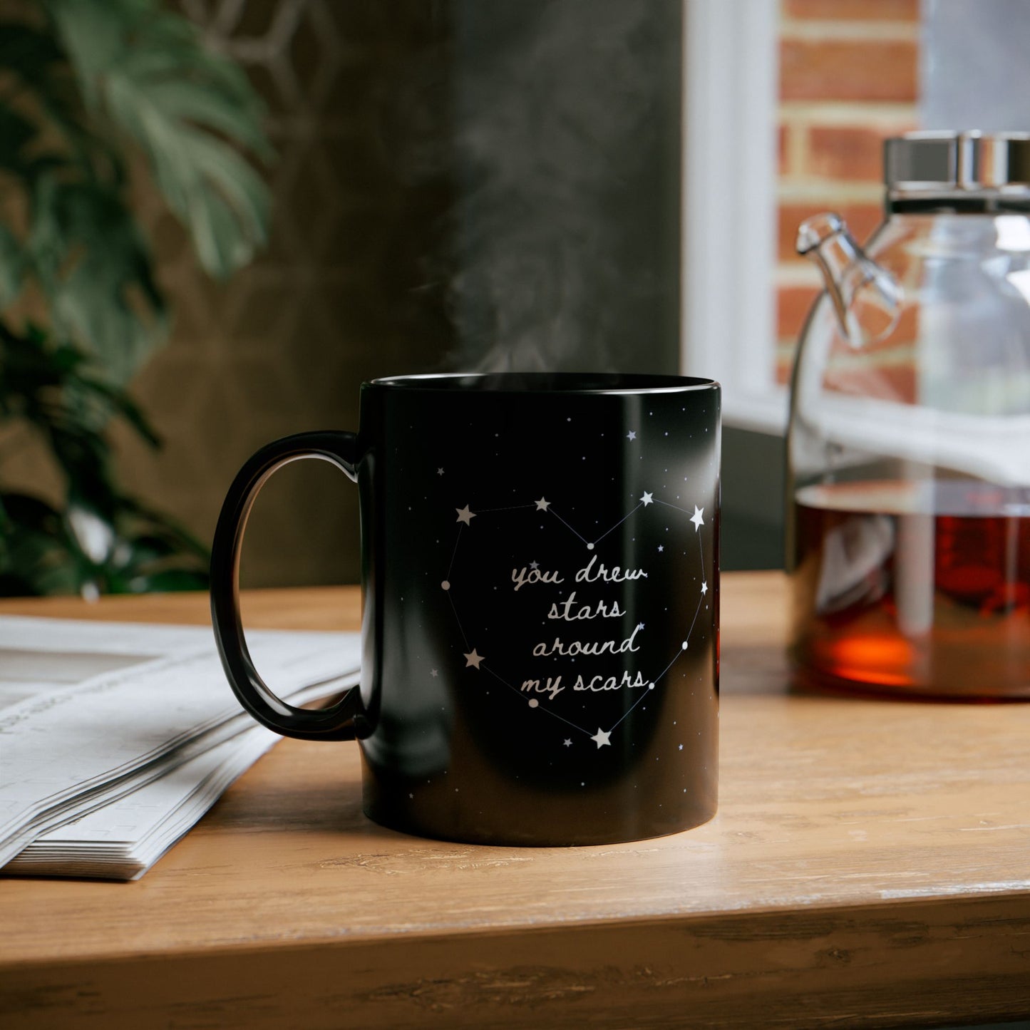 stars around my scars - Black Mug (11oz)