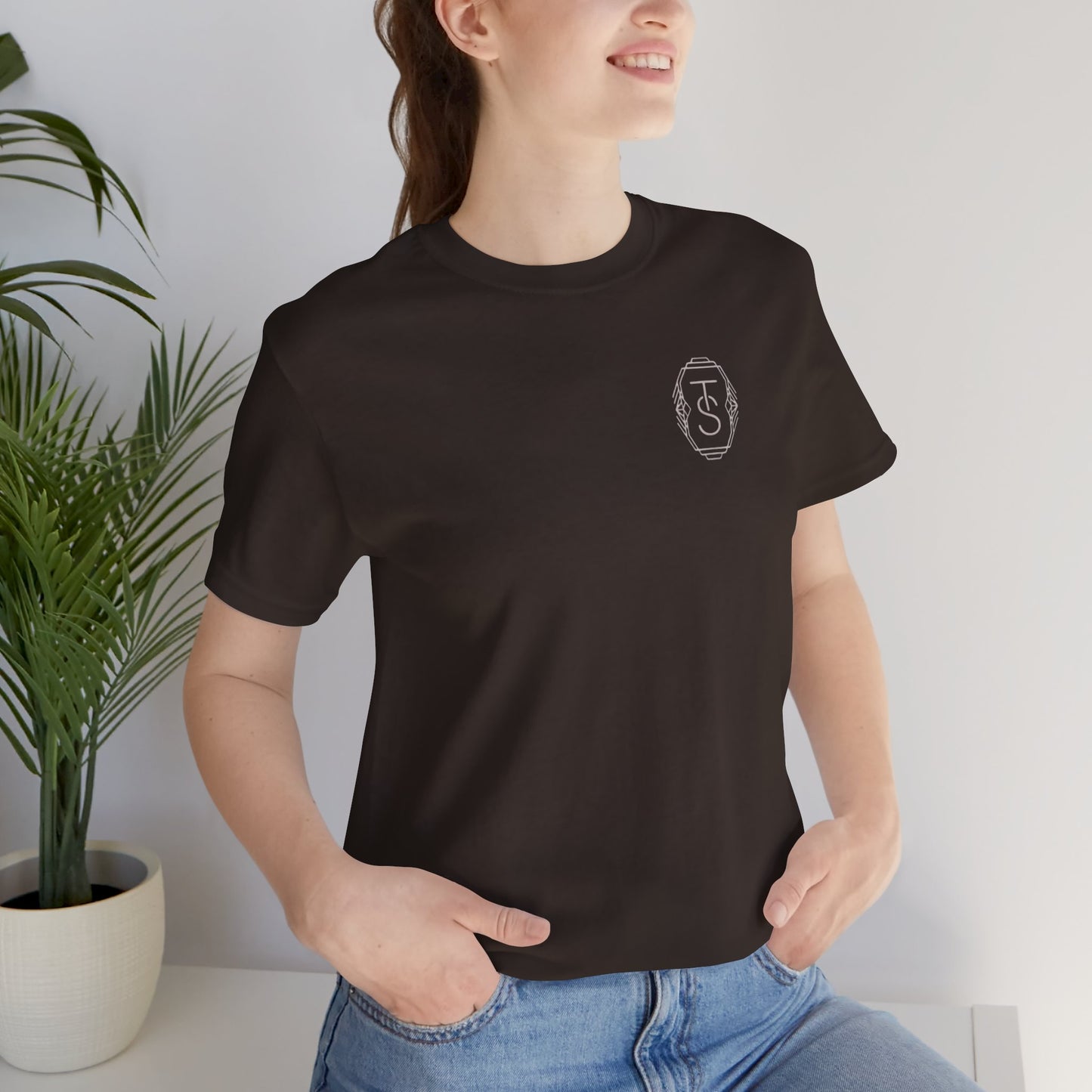 Minimalist Chest Initials Crest Tee